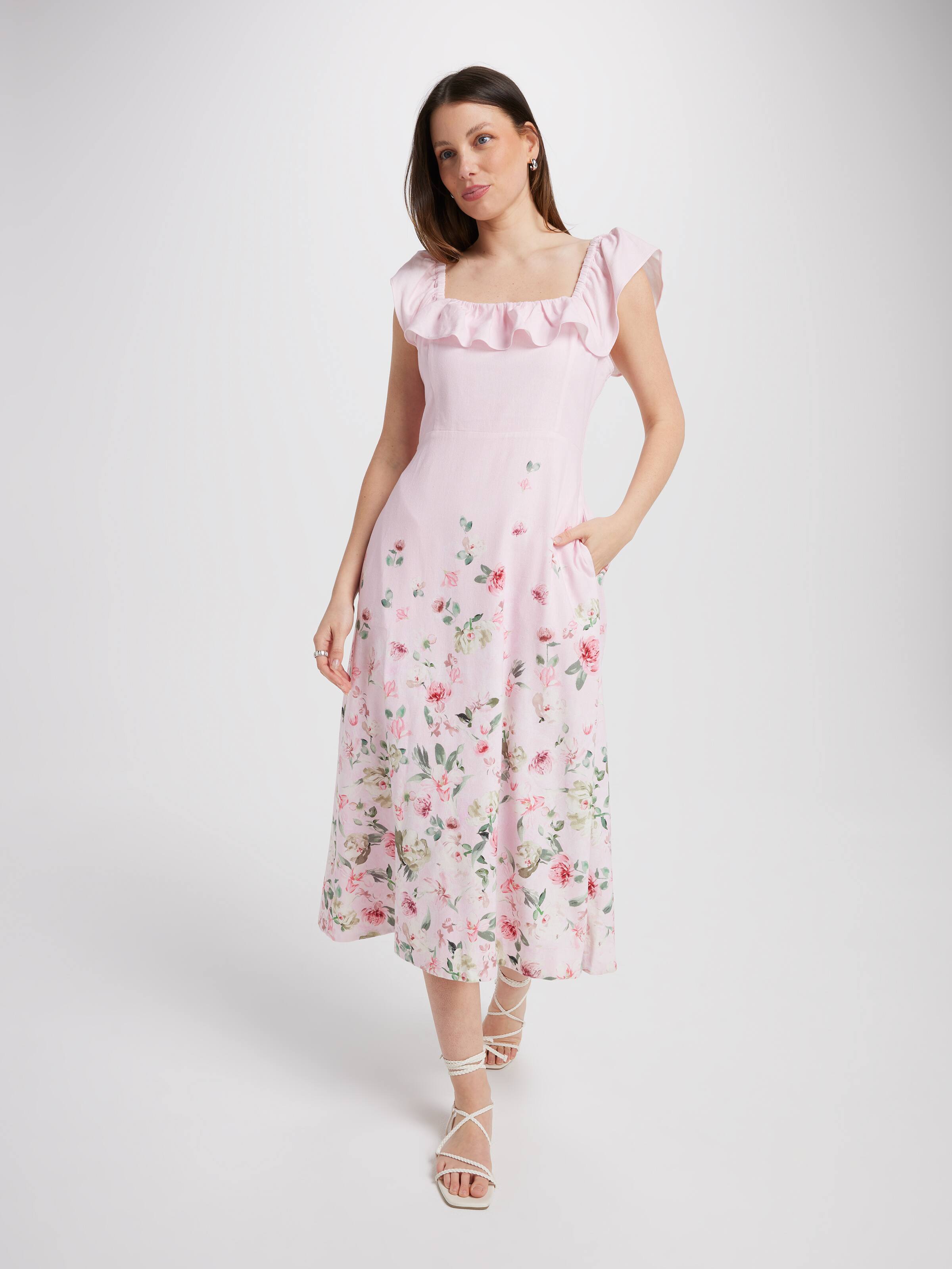 Skylar Ruffled Midi Dress