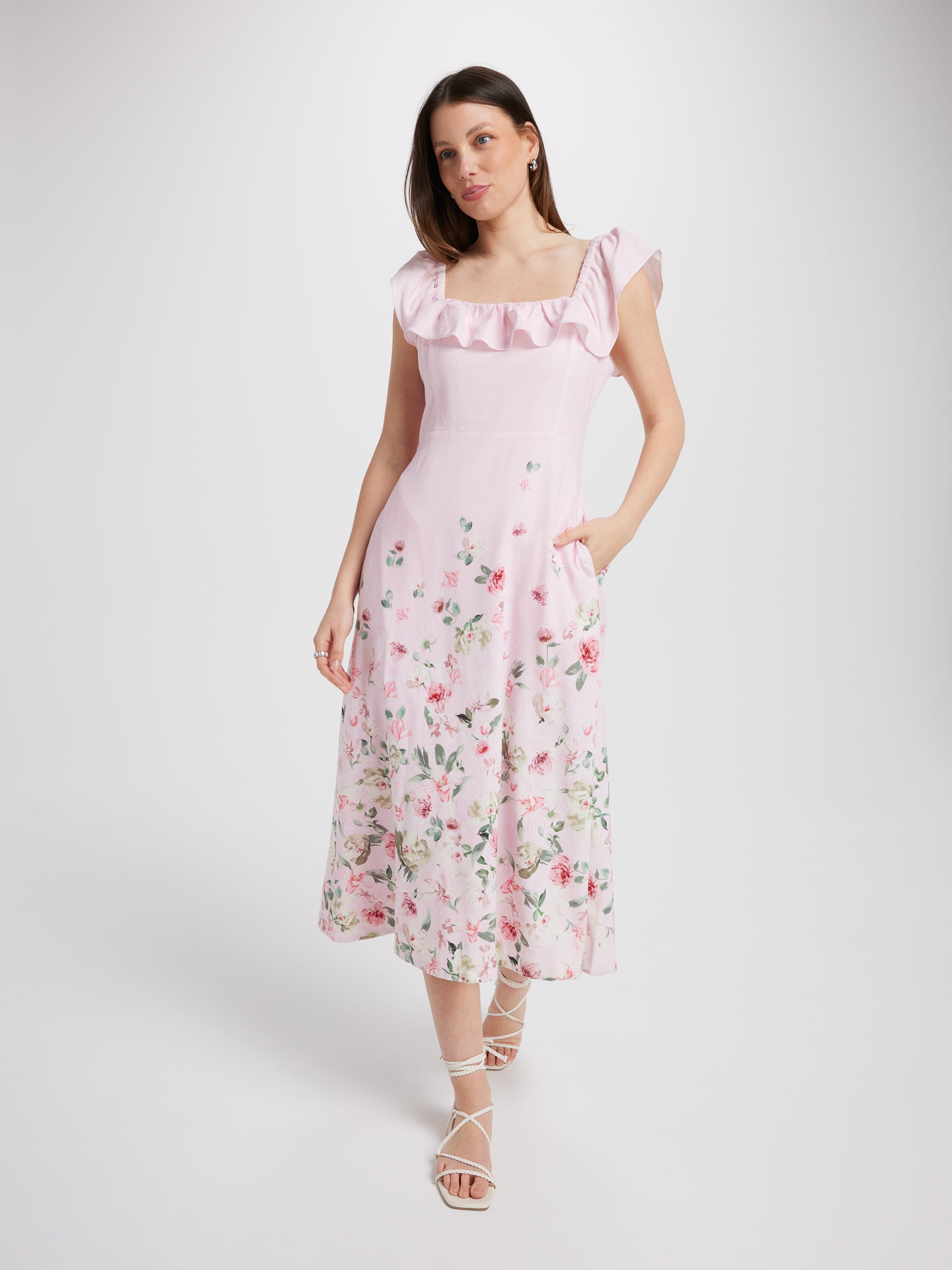 Skylar Ruffled Midi Dress