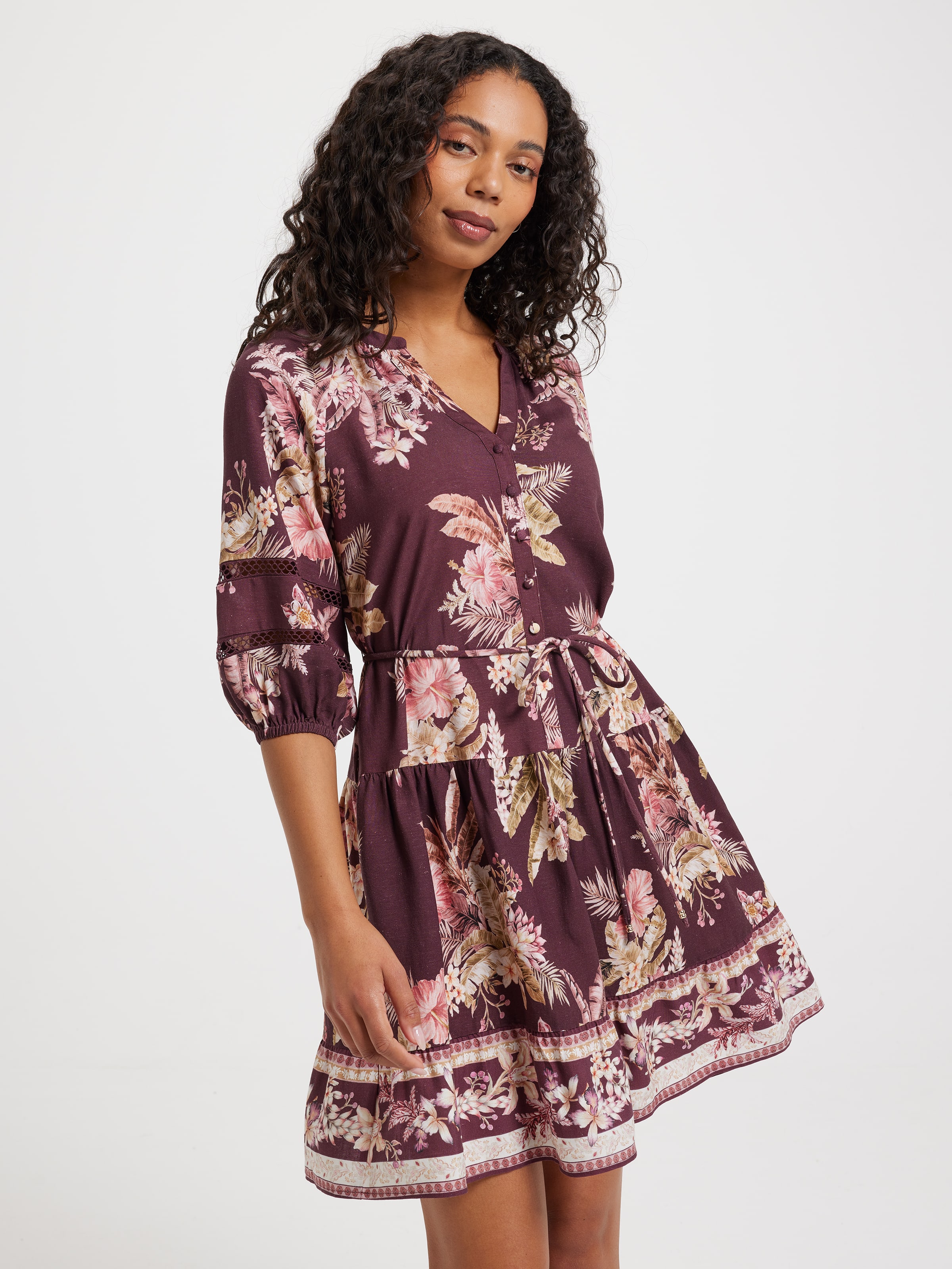 Aria Puff Sleeve Tiered Dress