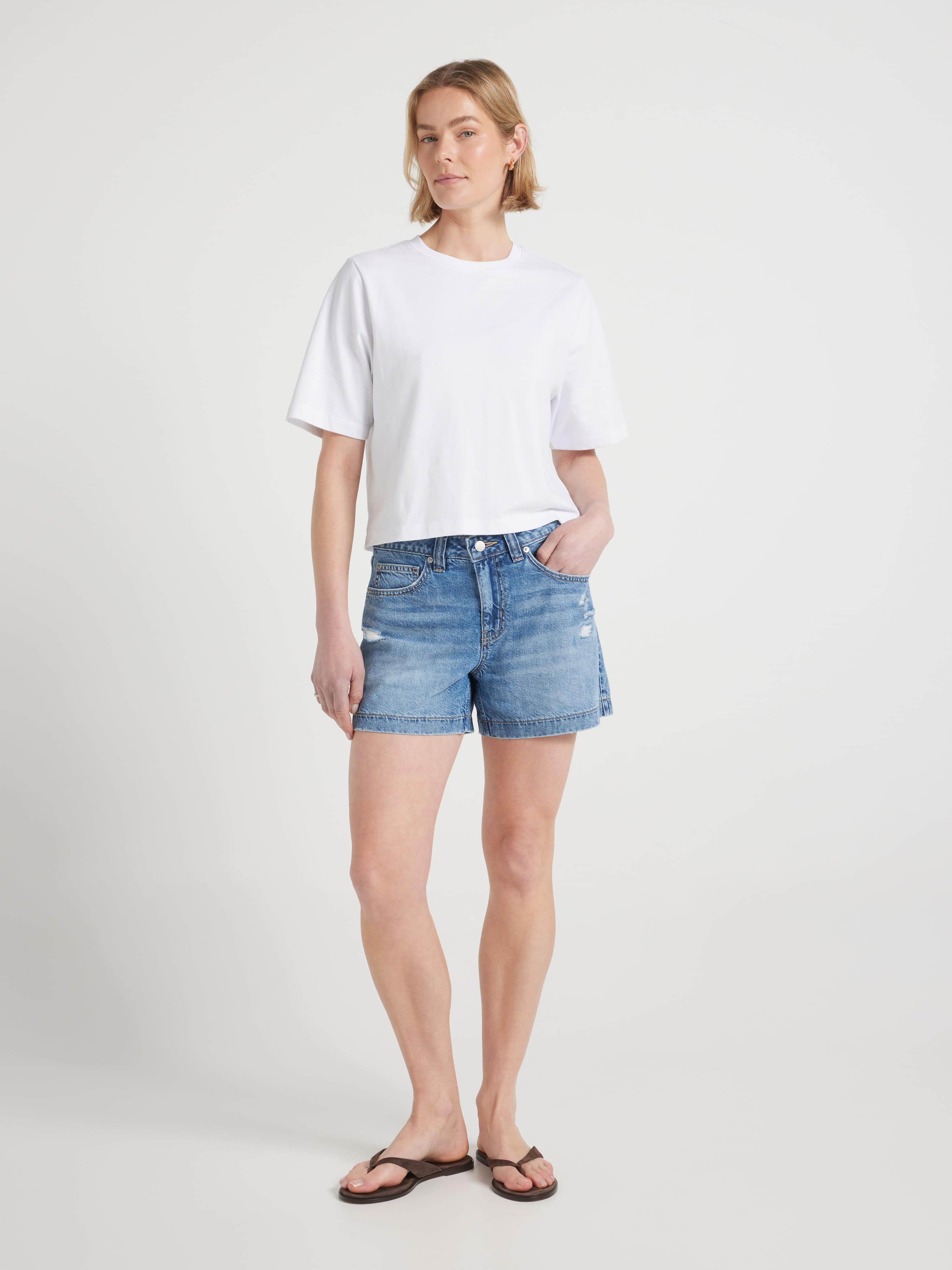 Liquid Mid Rise Boyfriend Short
