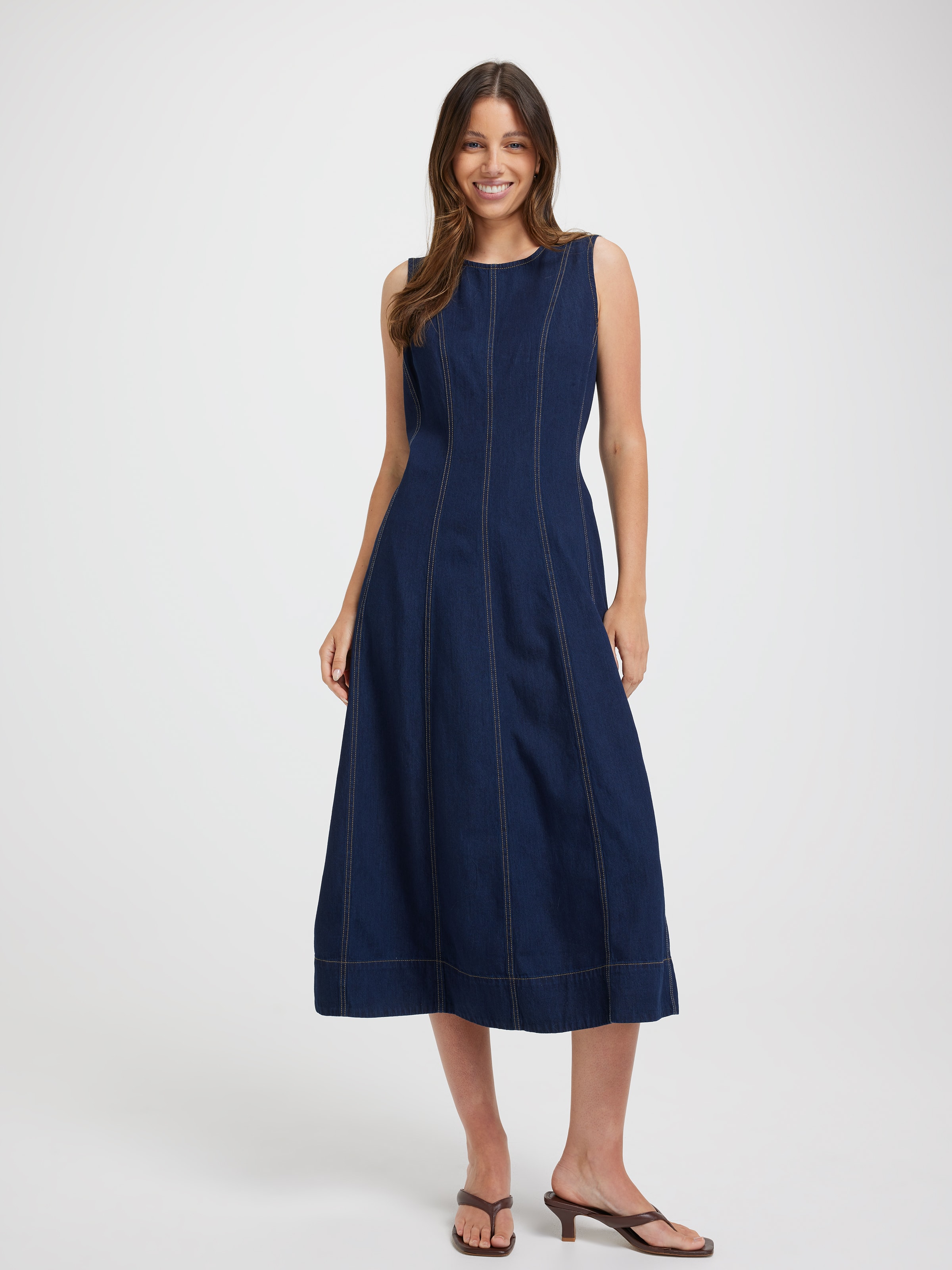 Noelle Panelled Midi Dress