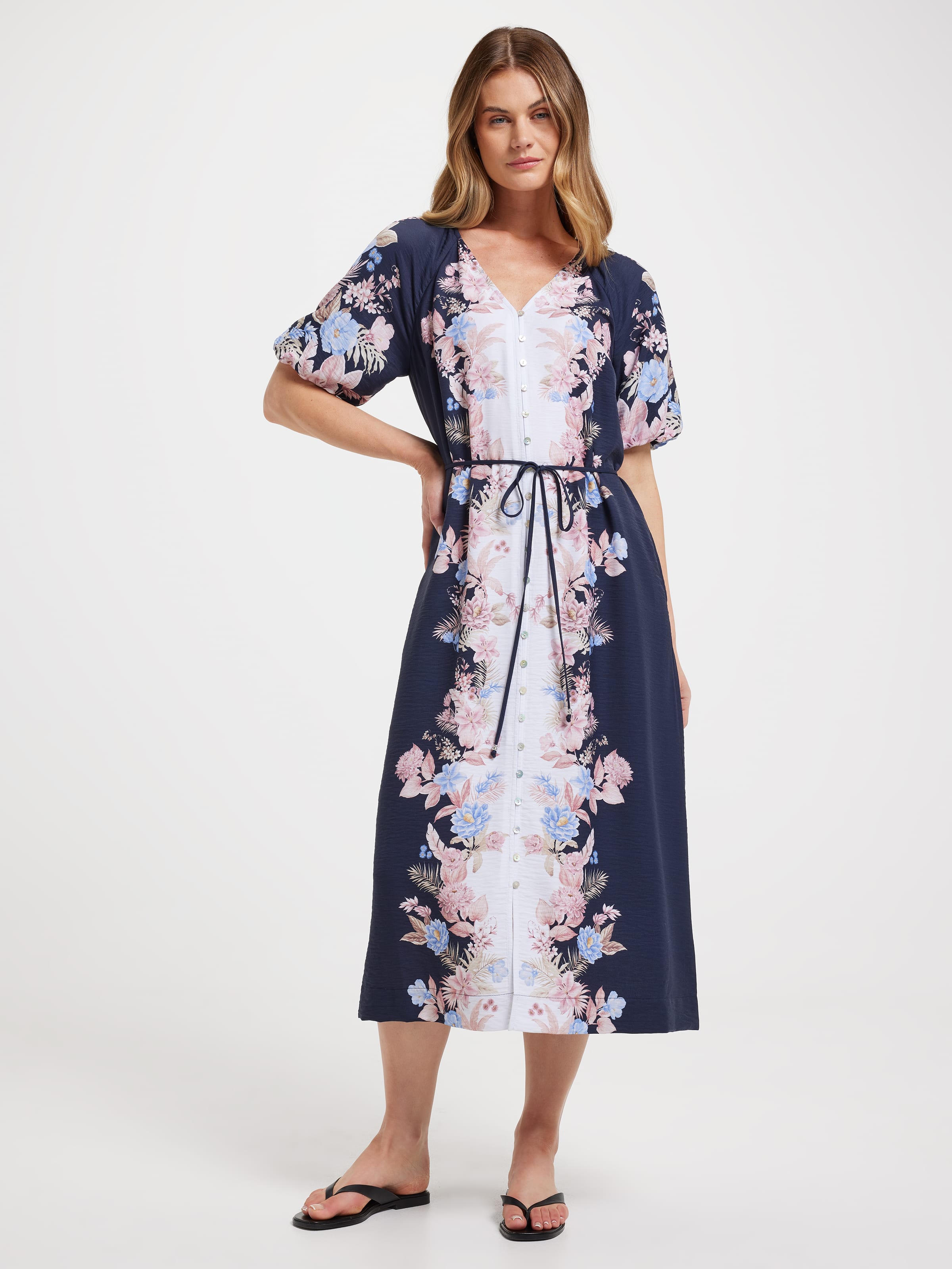 Emma Button Thru Maxi Dress