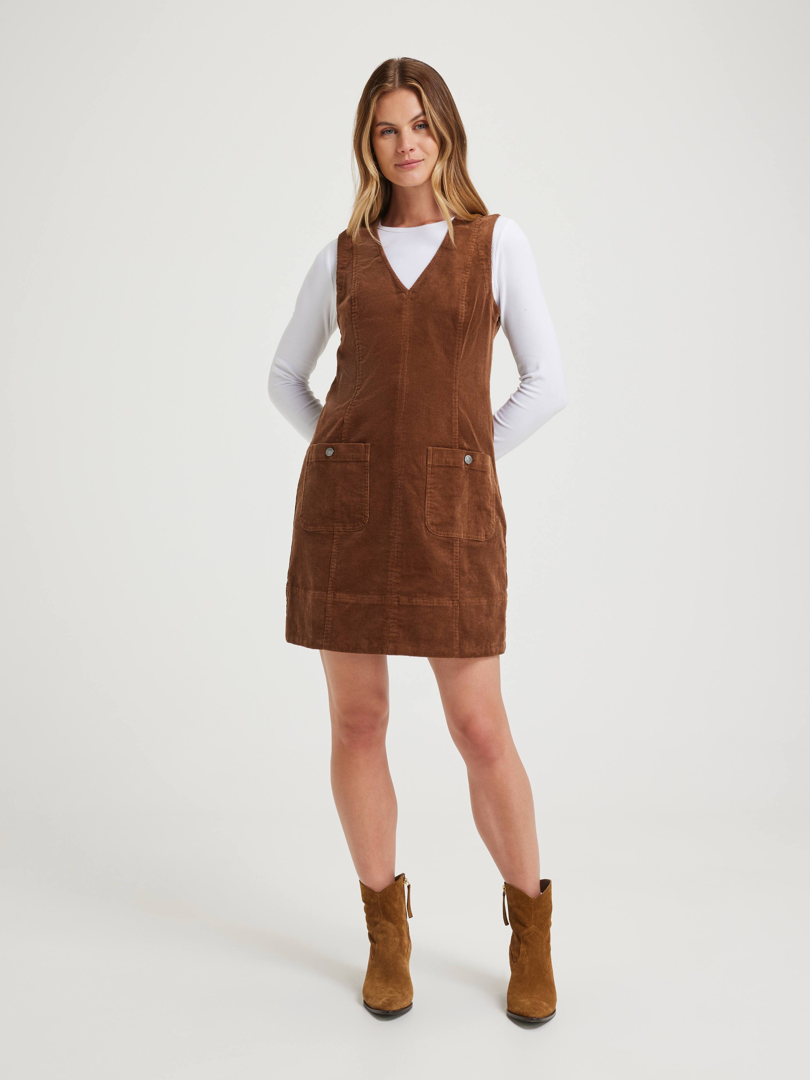 Tara Cord Mini Shift Dress