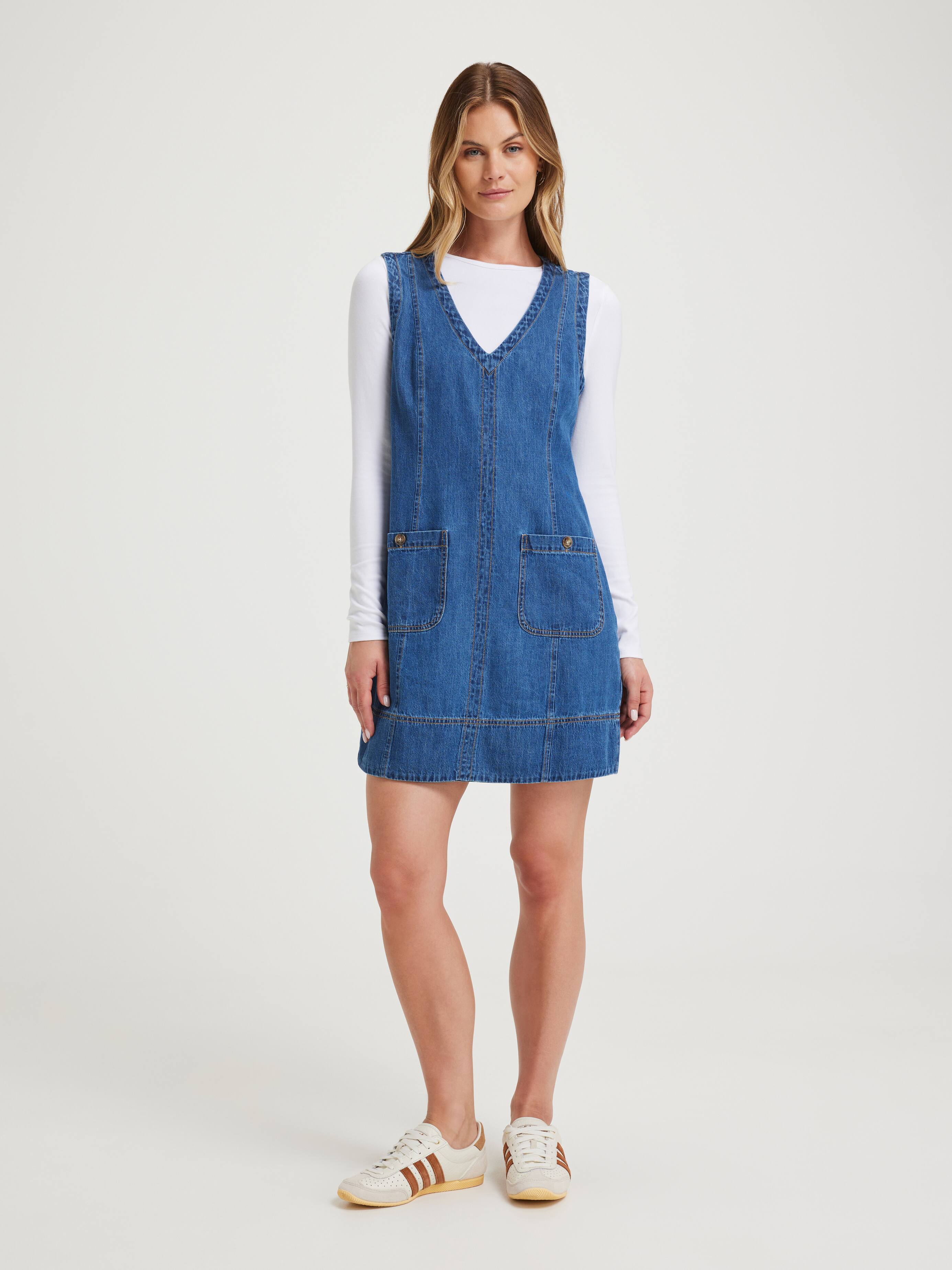 Tara Denim Mini Shift Dress