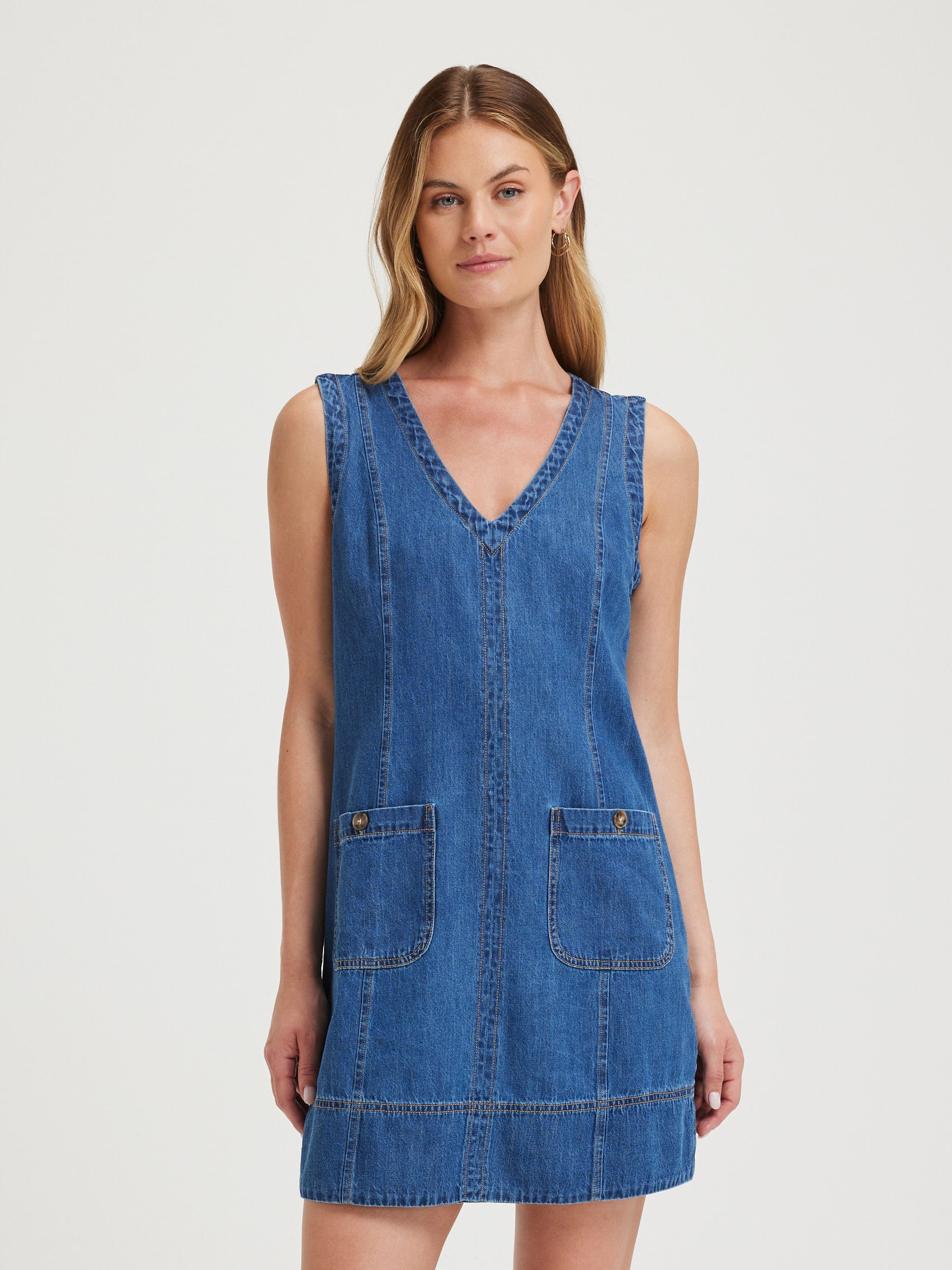 Tara Denim Mini Shift Dress