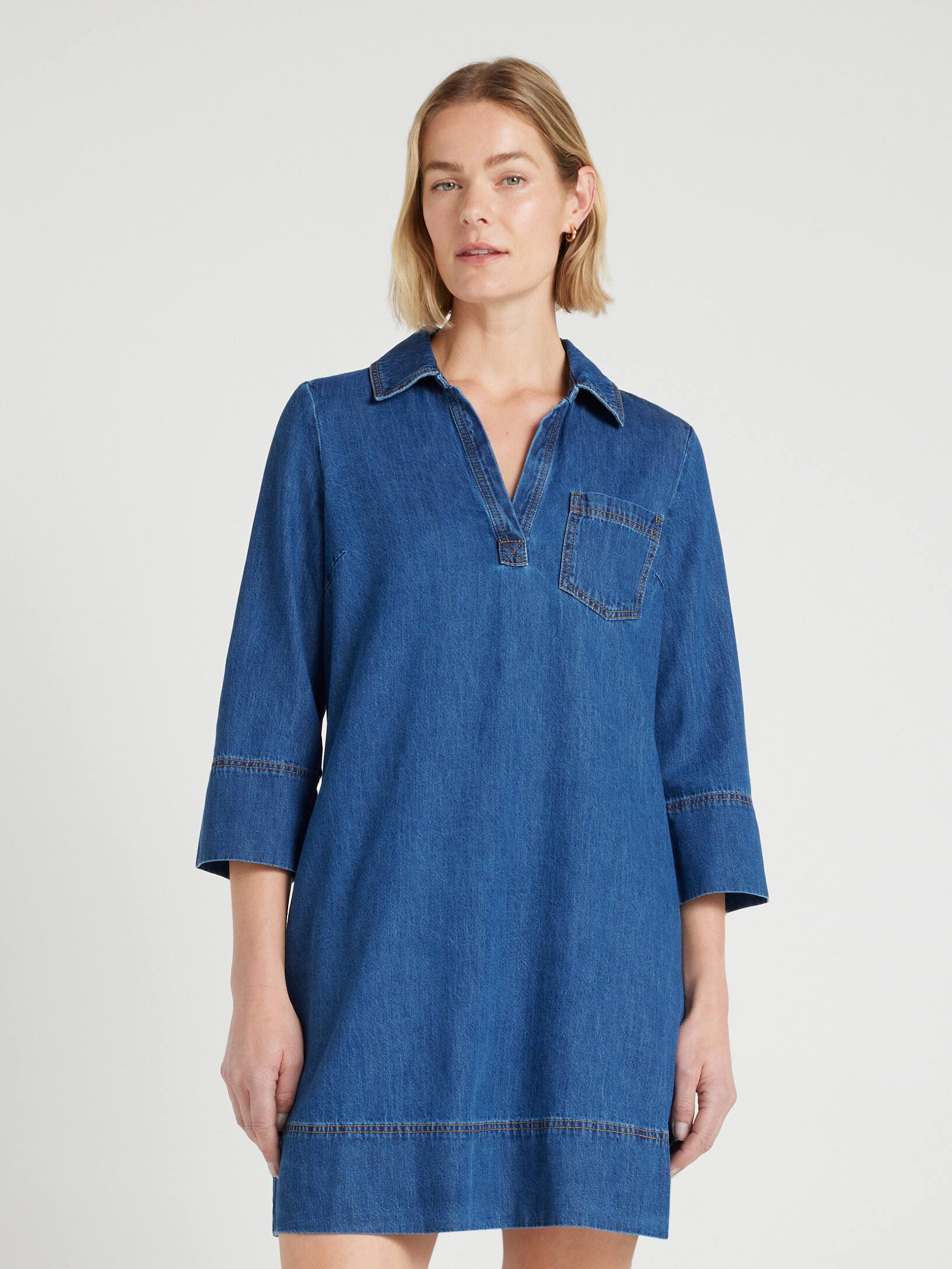 Chloe Popover 3/4 Sleeve Dress