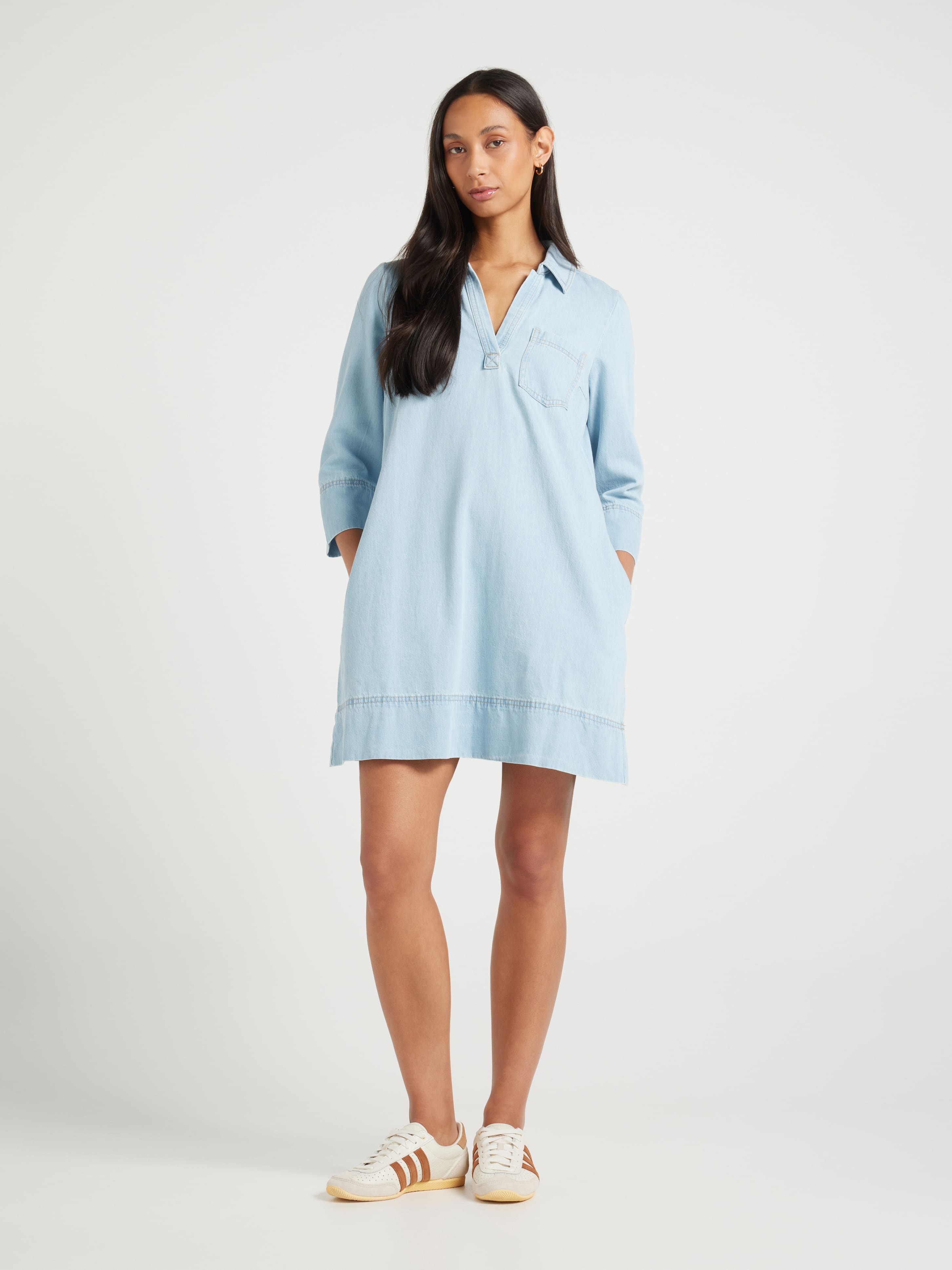 Chloe Popover 3/4 Sleeve Dress