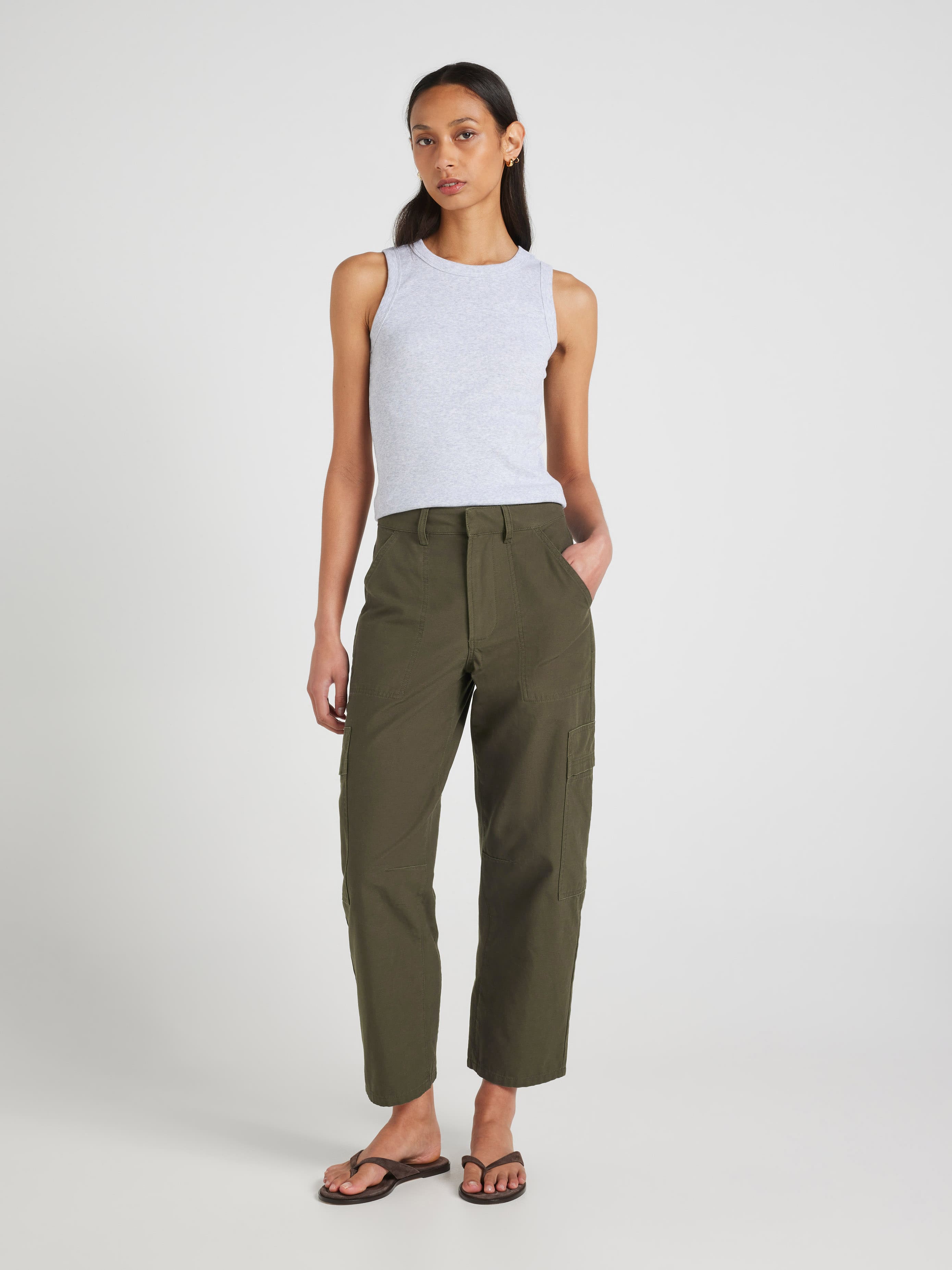 Sonoma Mid Rise Soft Cargo Ankle Pants