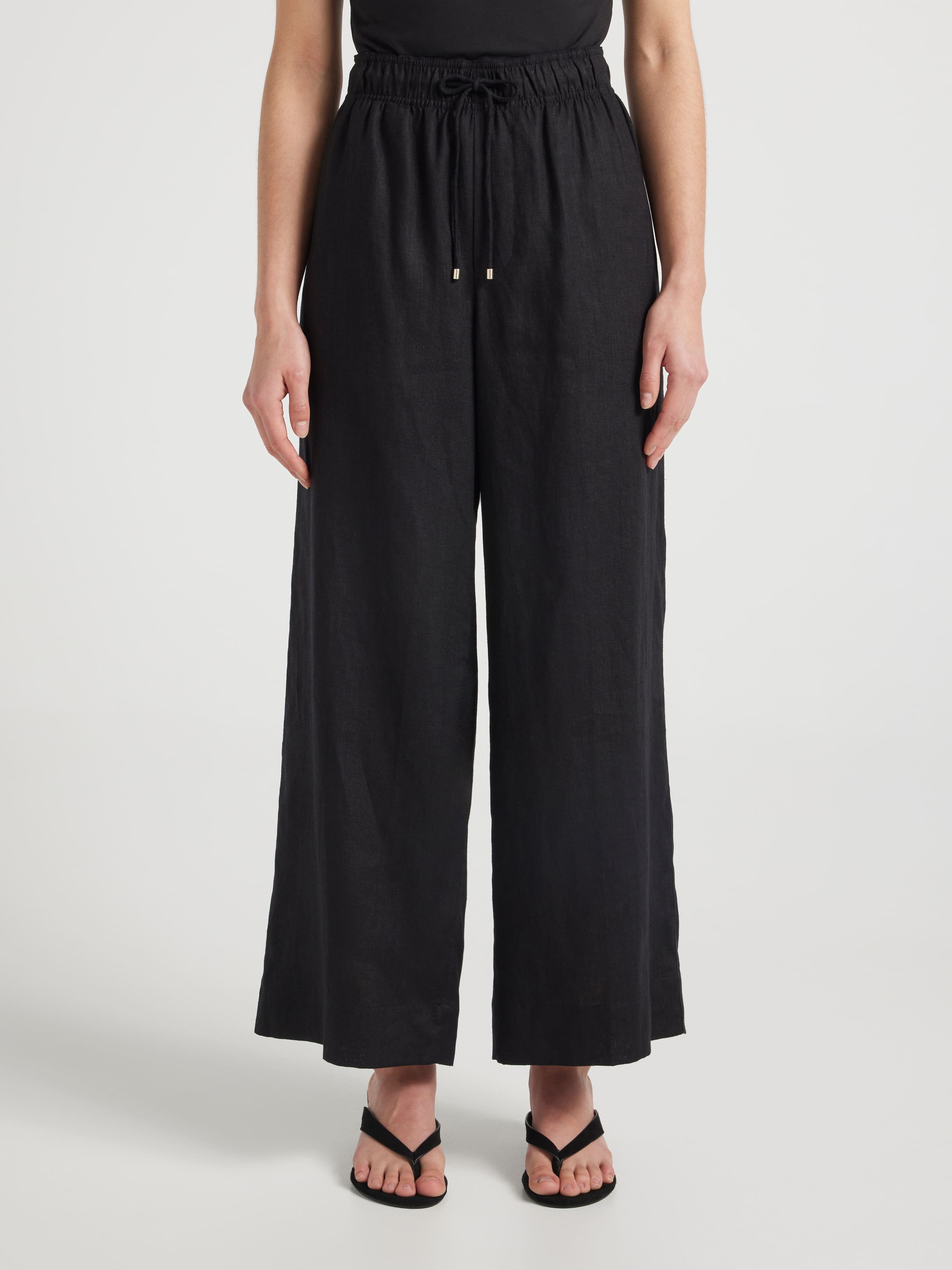 Charlie Linen Wide Ankle Pant