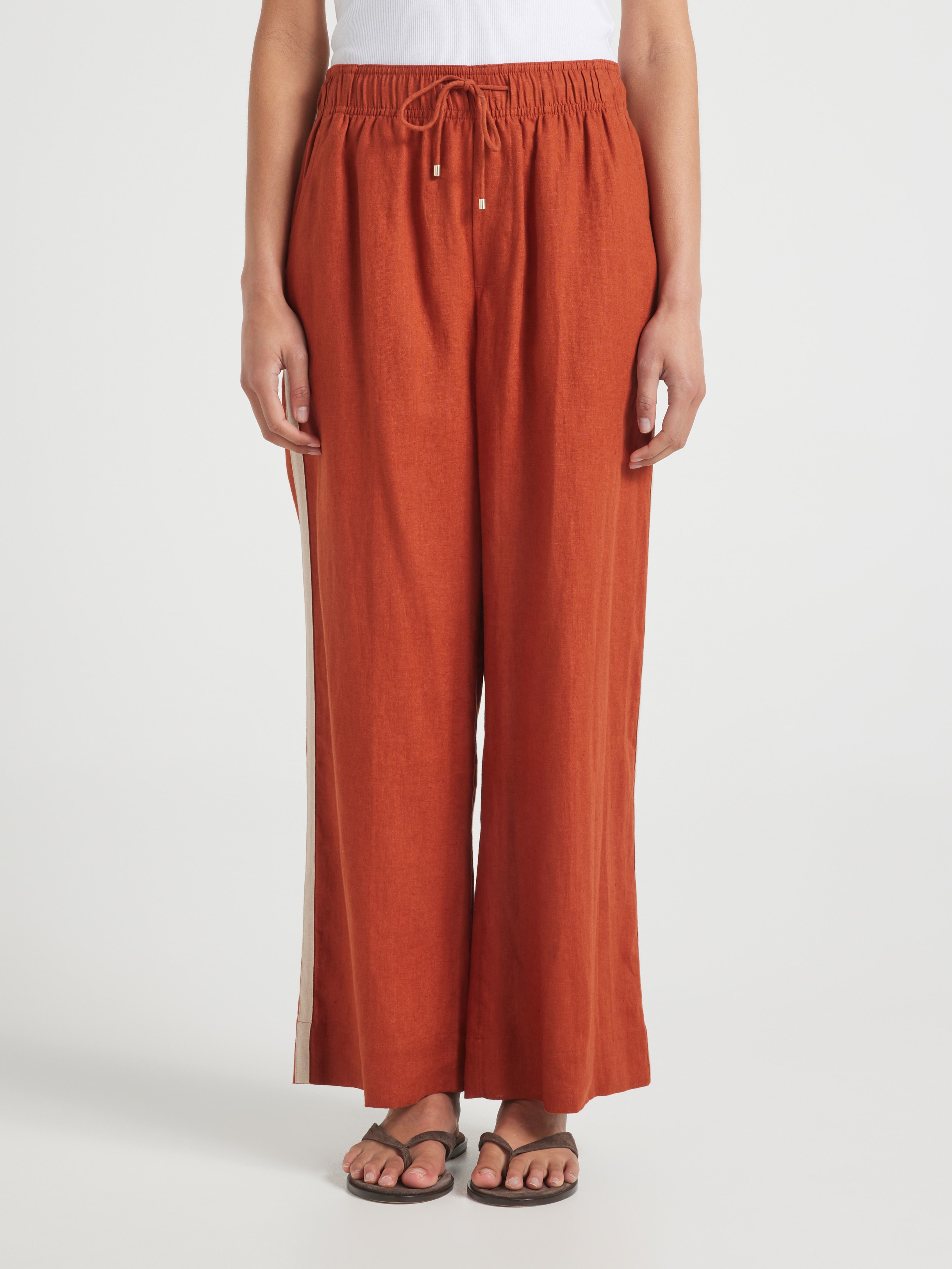 Charlie Linen Wide Ankle Pant
