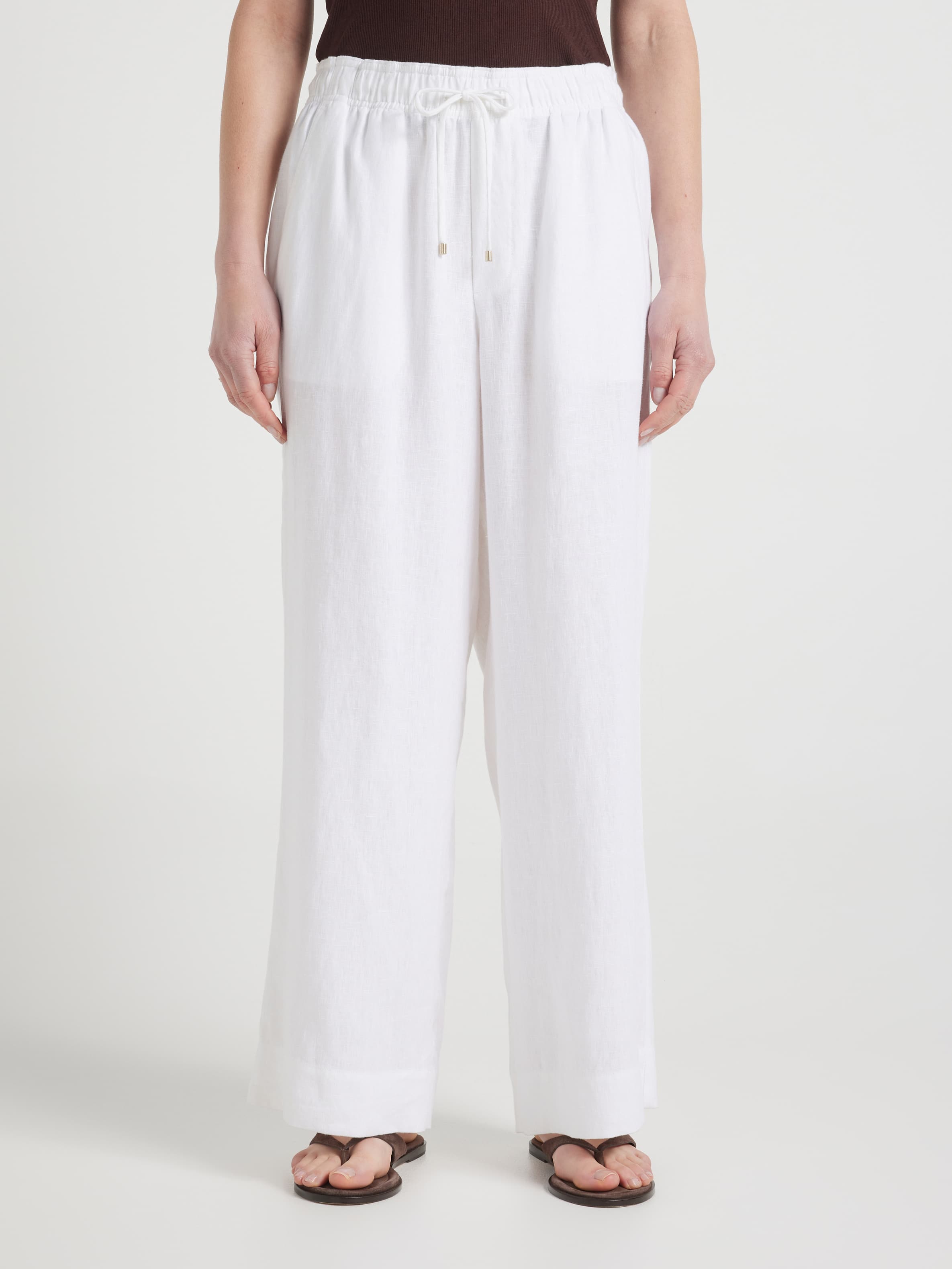 Charlie Linen Wide Ankle Pant