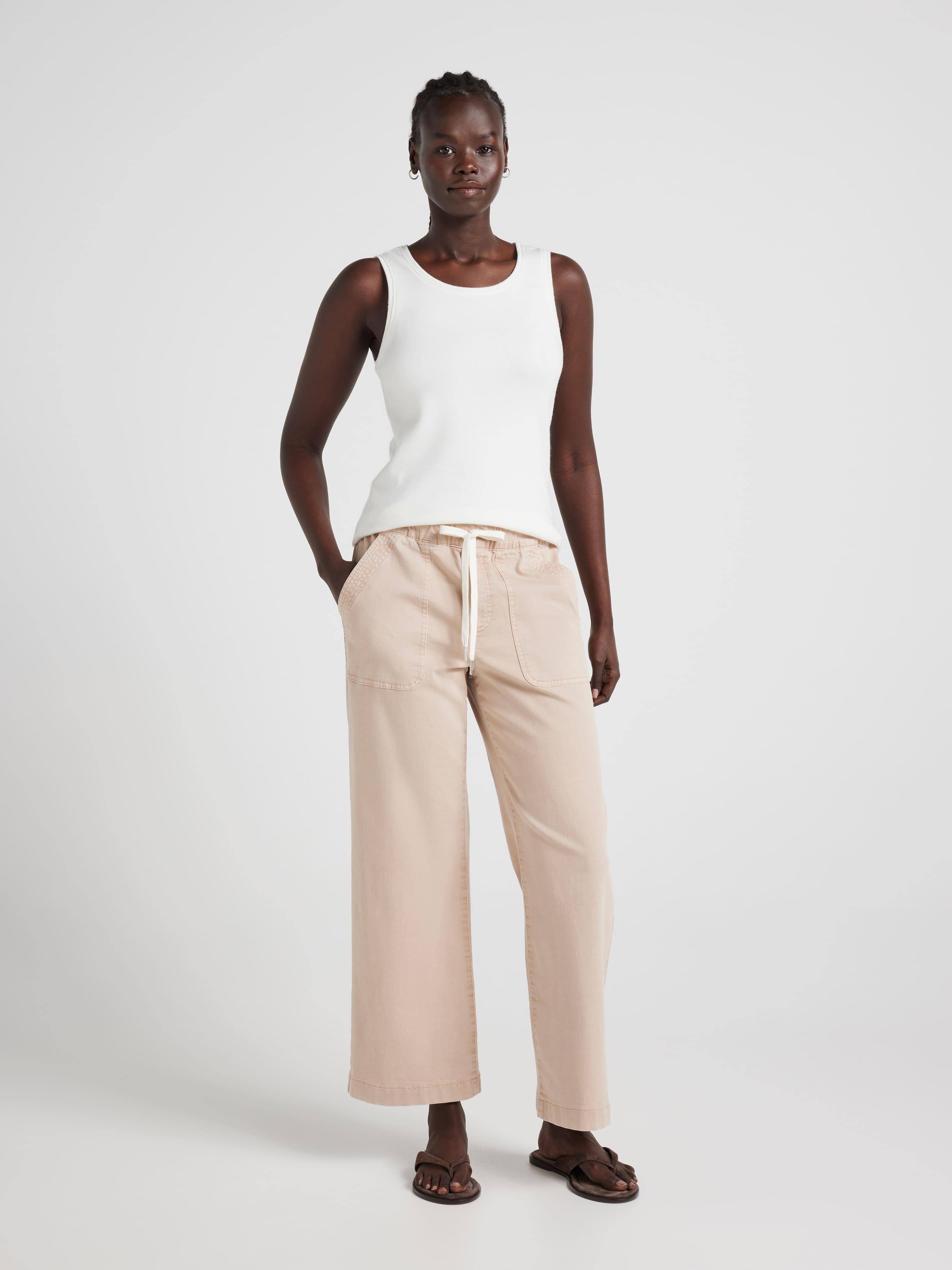 Amaze Mid Rise Utility Wide Ankle Pant