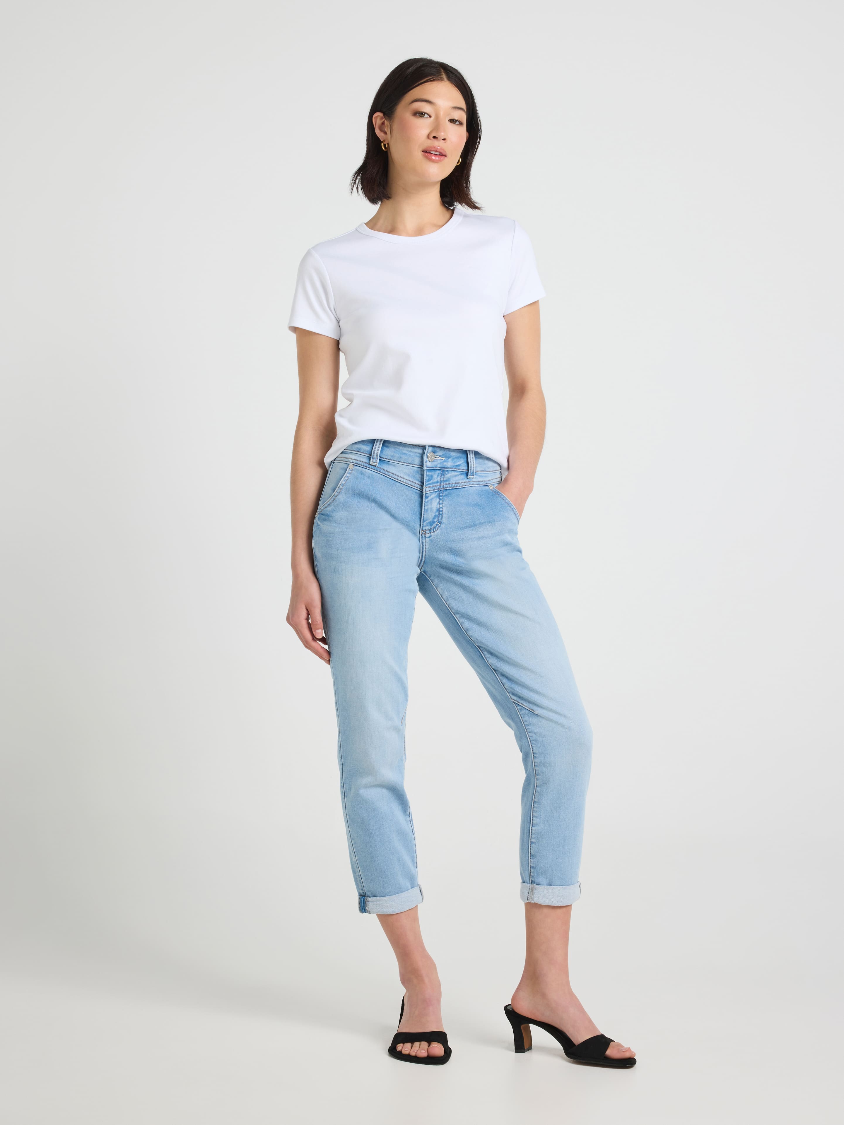 Amaze Yoke Front Boyfriend Jeans