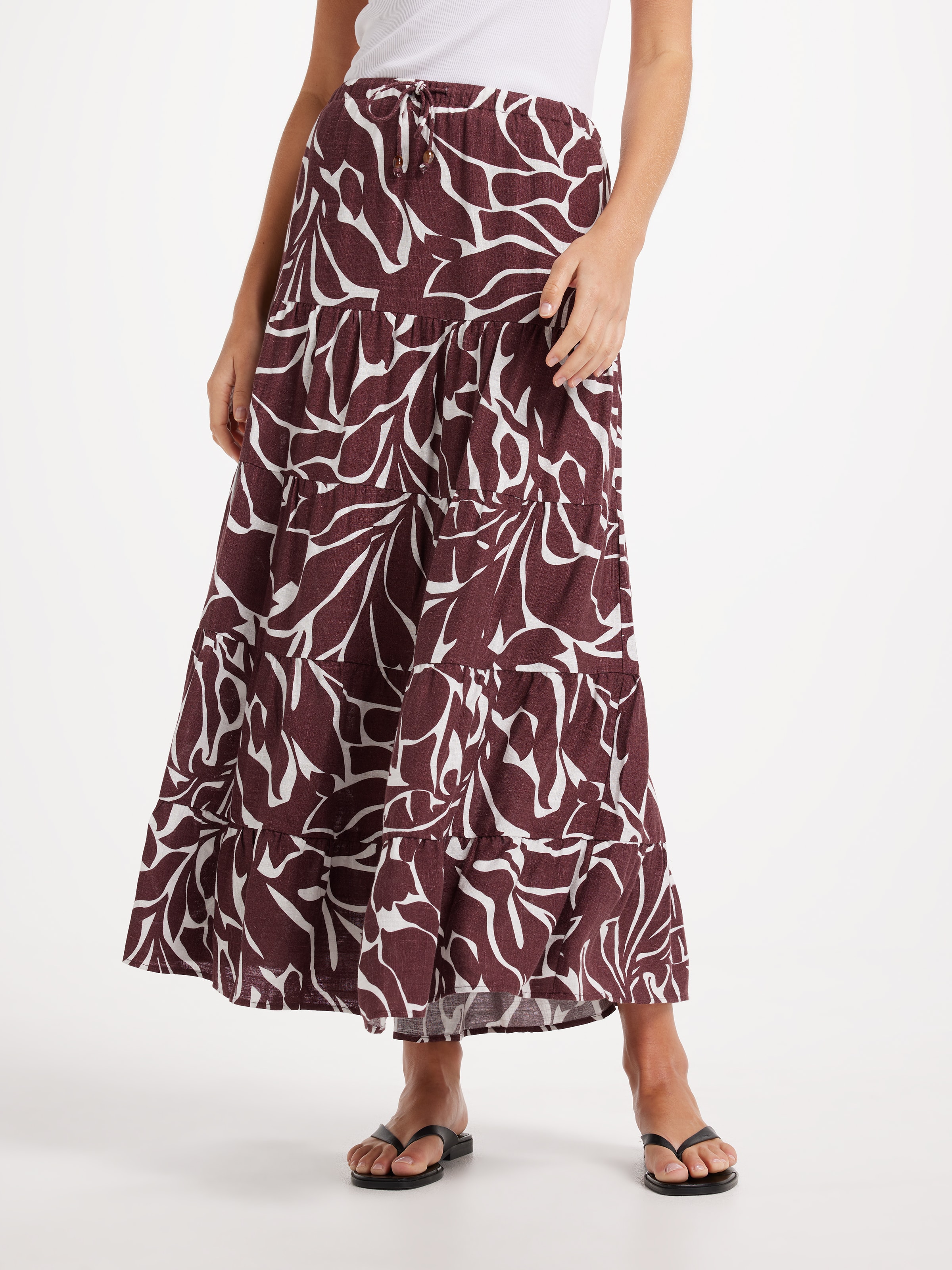 Cara 6 Tier Maxi Skirt