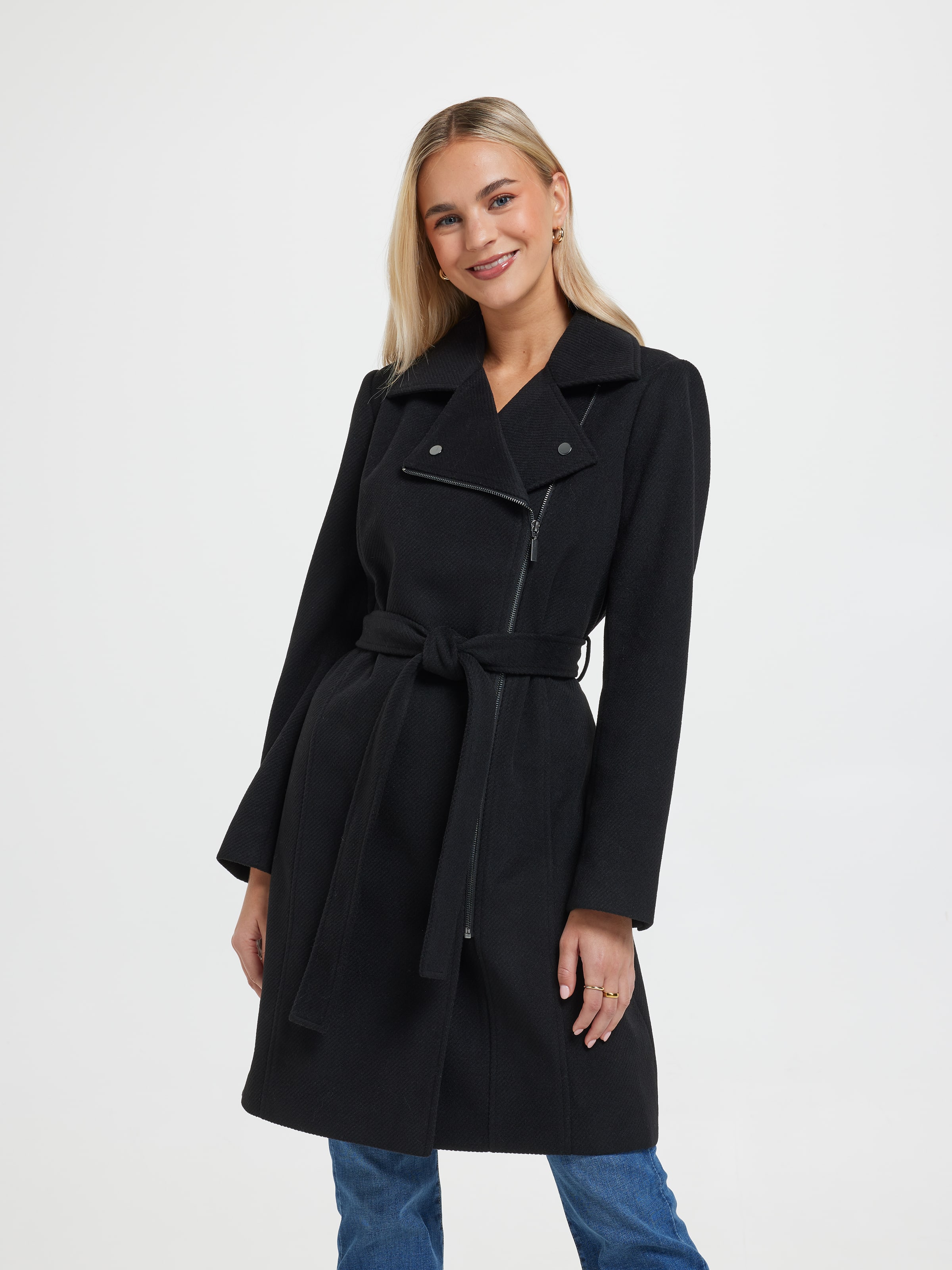 Chloe Zip Wrap Coat