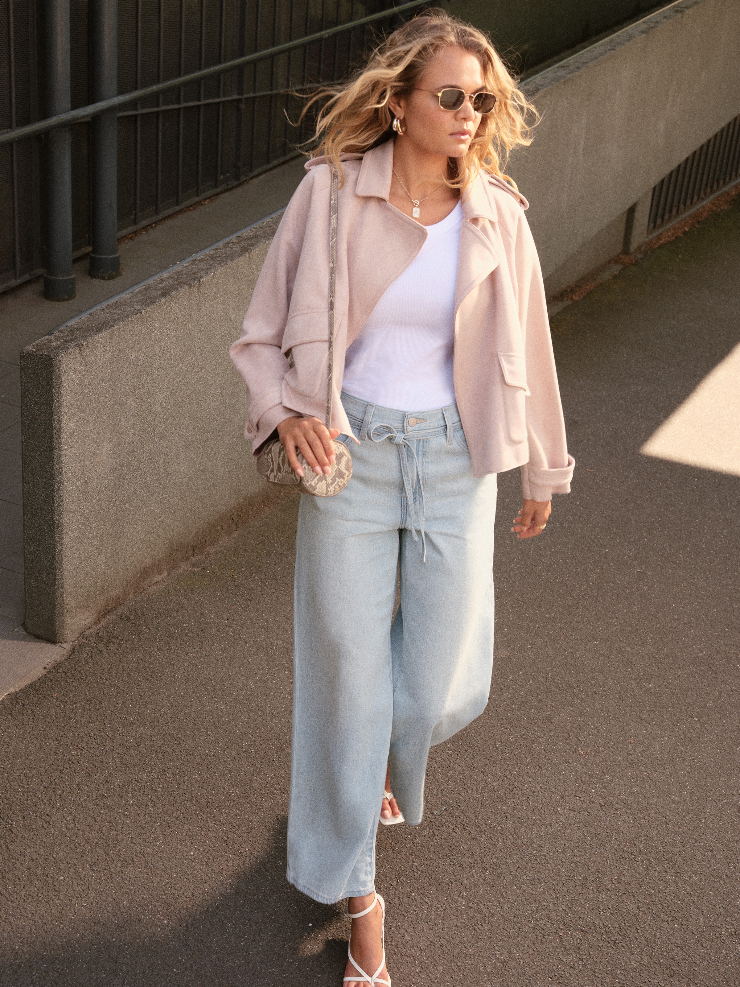 Hazel Short Suedette Trench