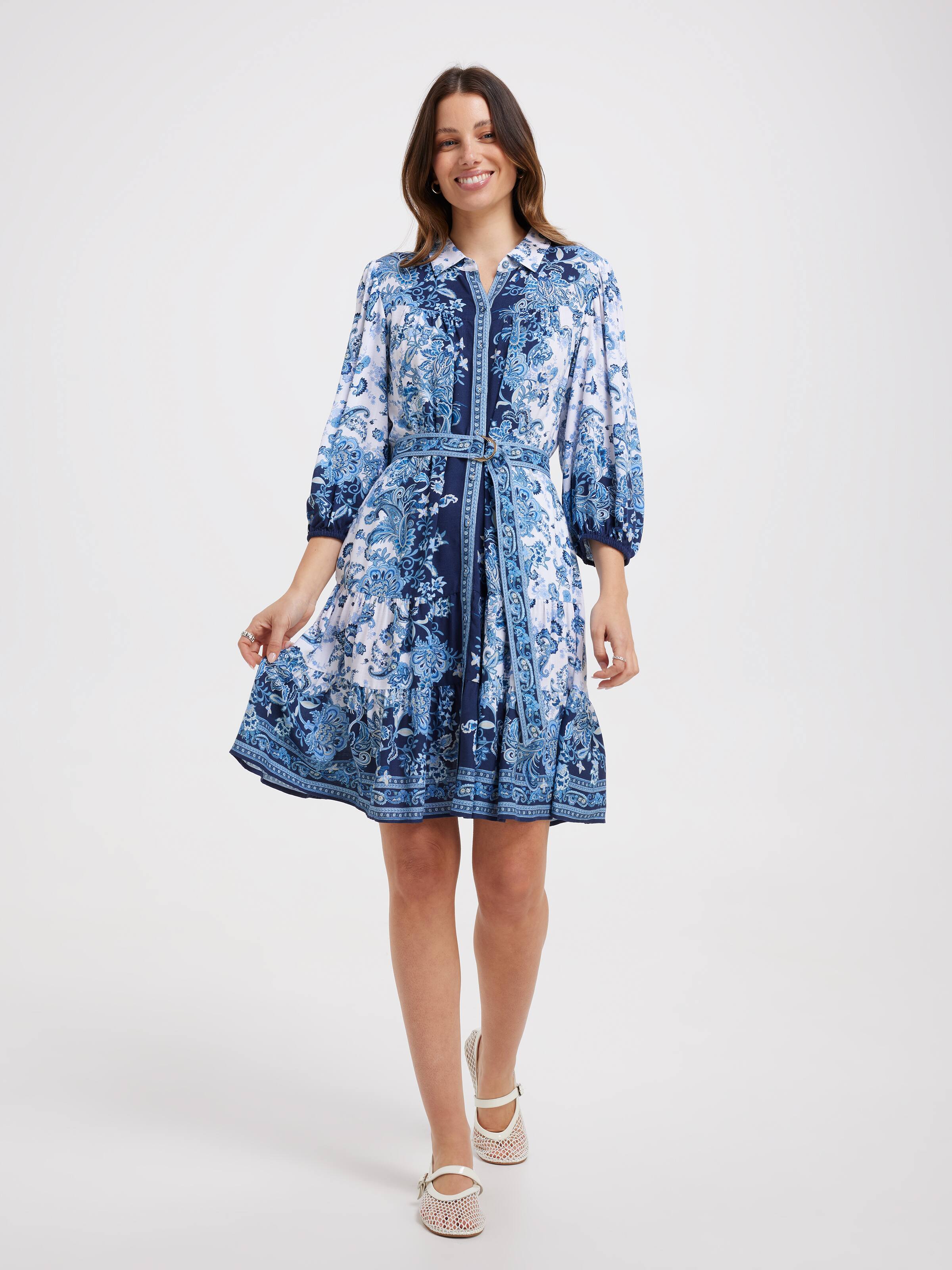 Aurora Button Through Dress