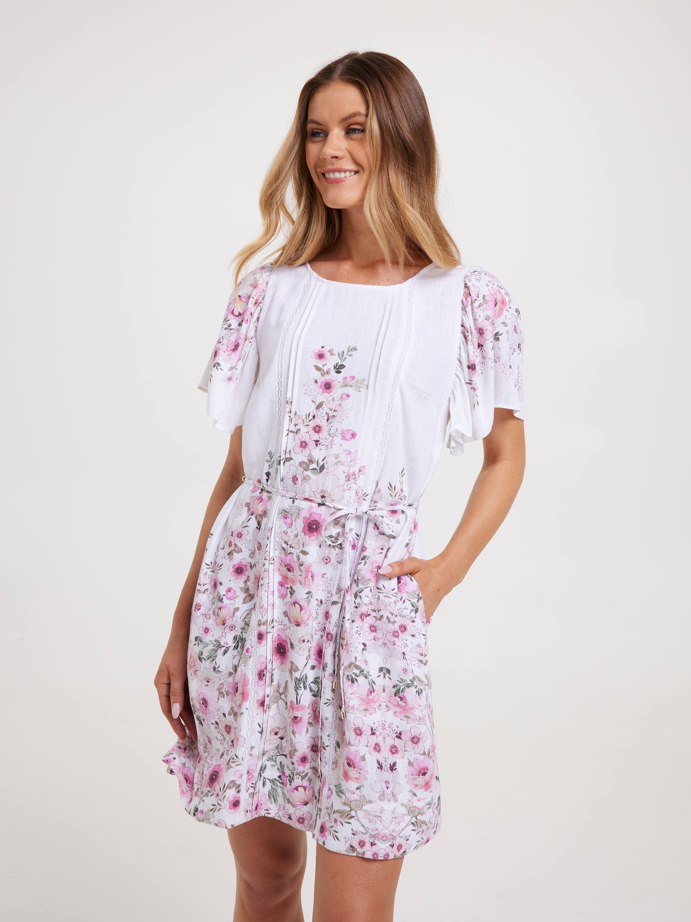 Zara Flutter Sleeve Dress