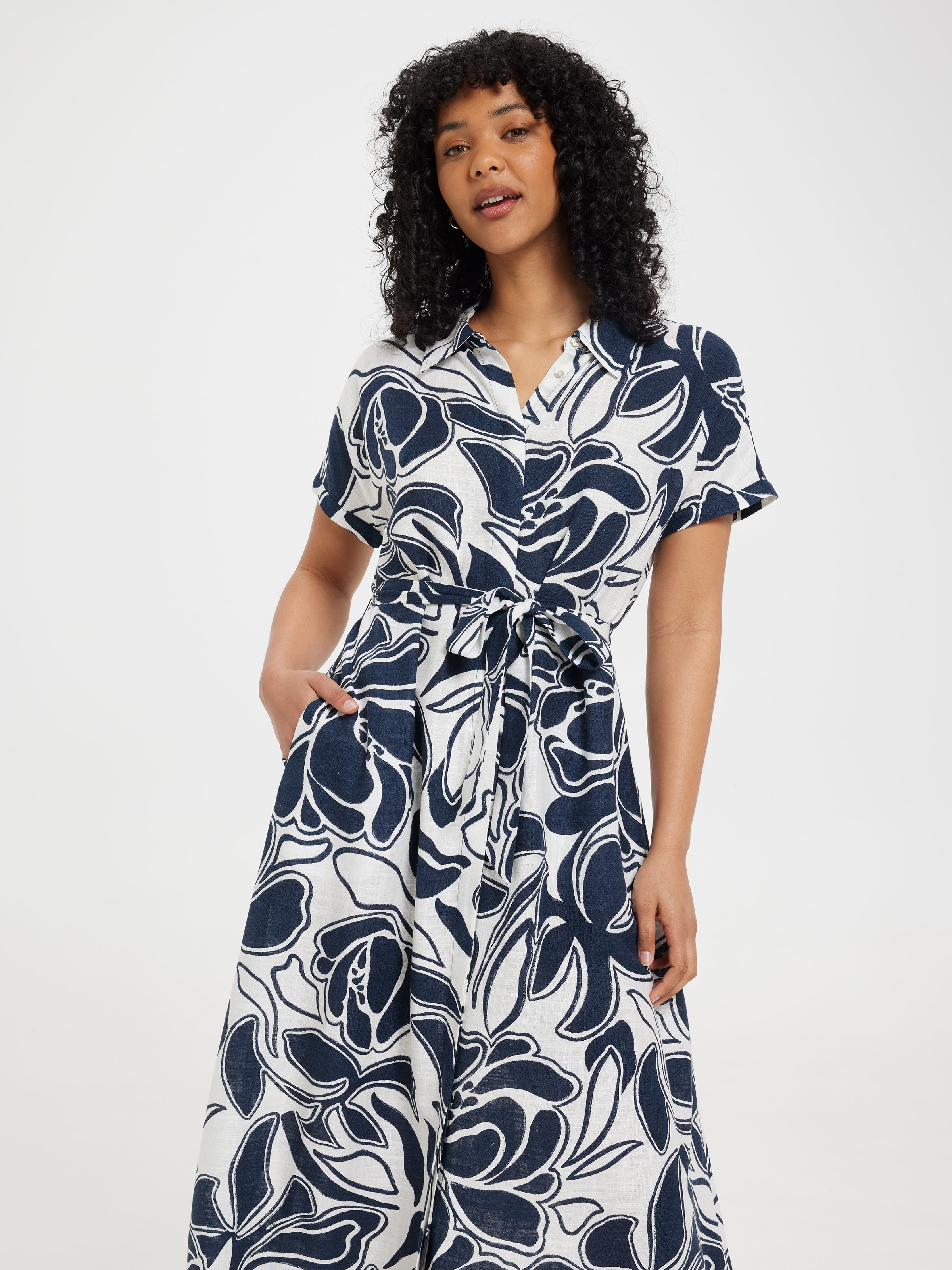 Miranda Button Through Maxi Dress