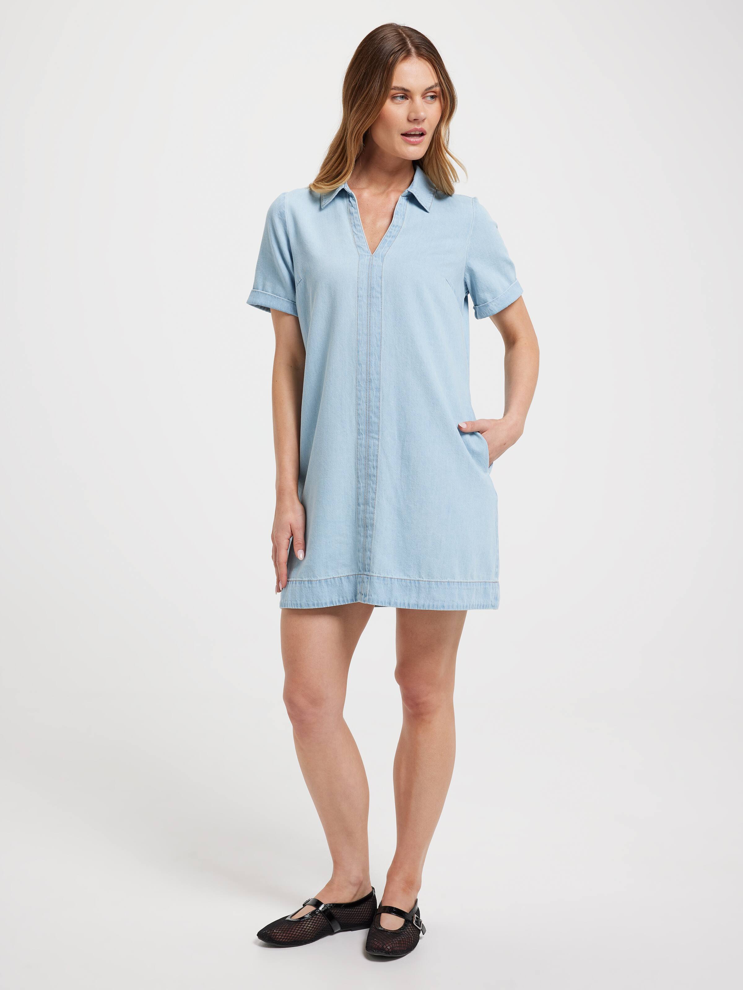 Andy Denim Popover Dress