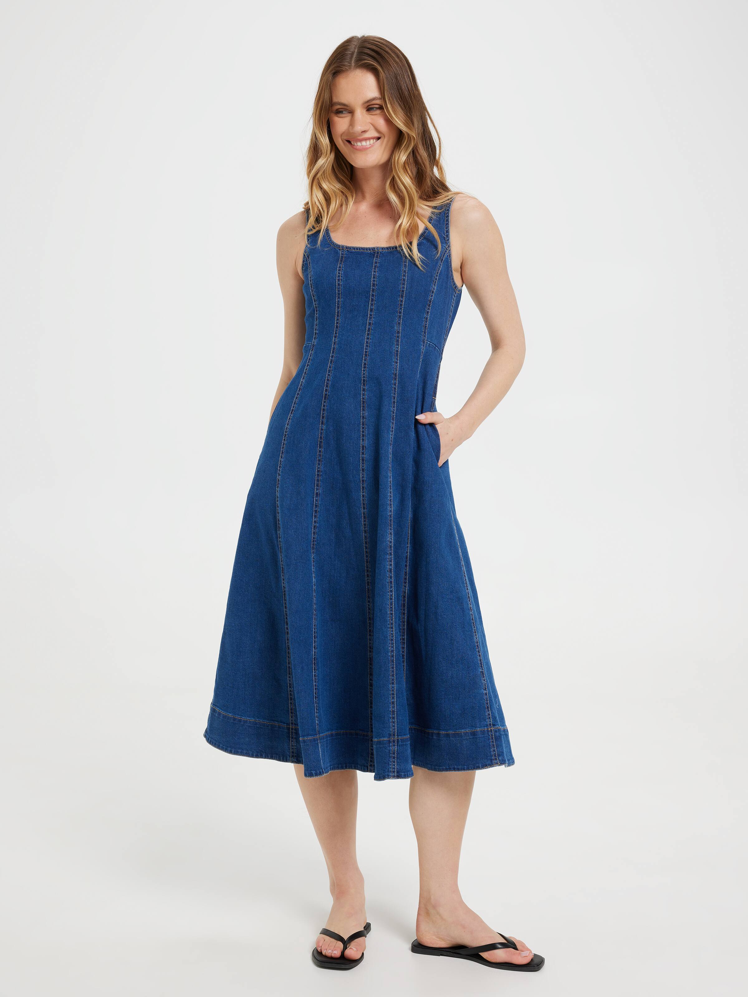 Ella Denim Midi Dress