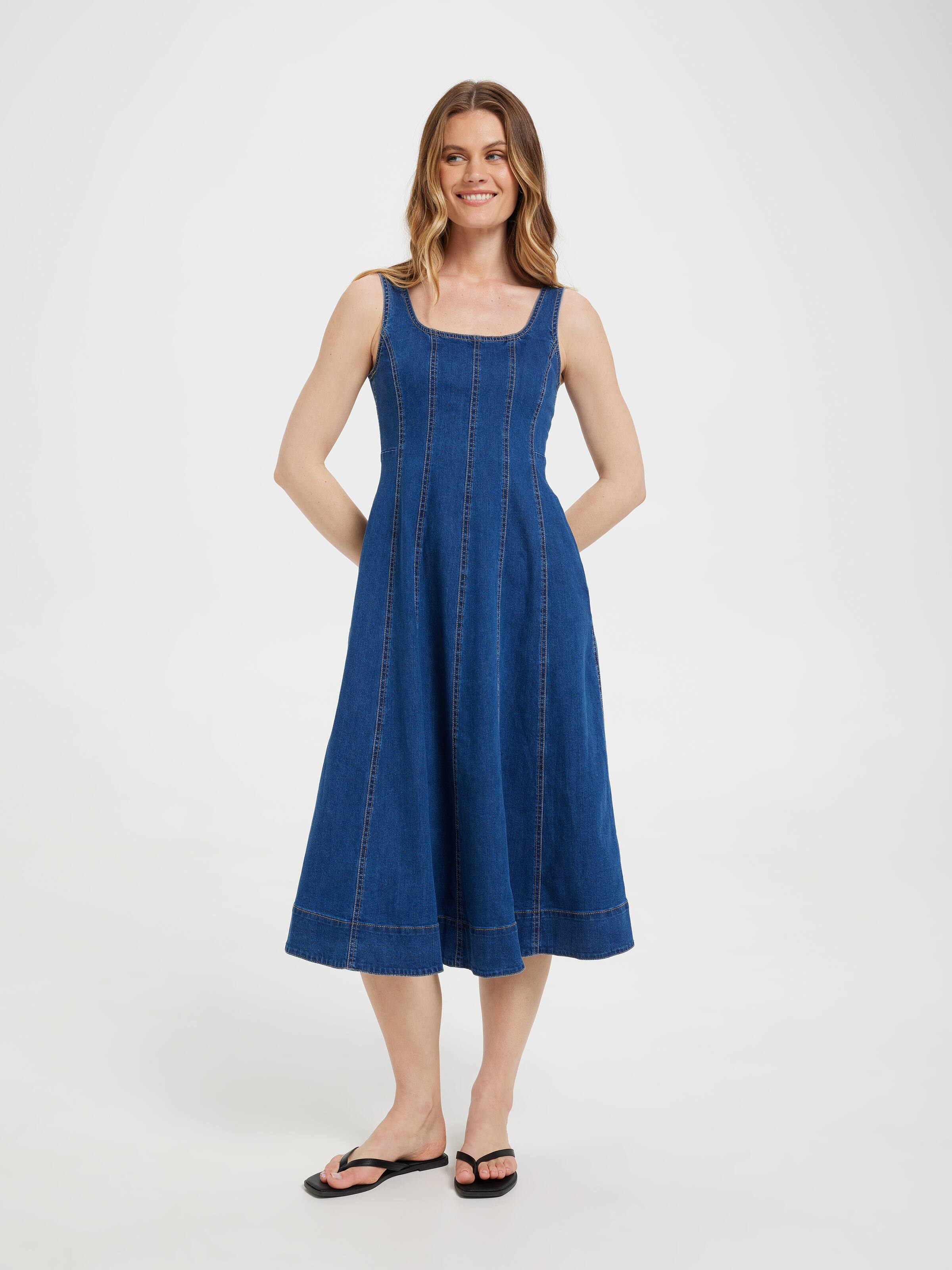 Ella Denim Midi Dress