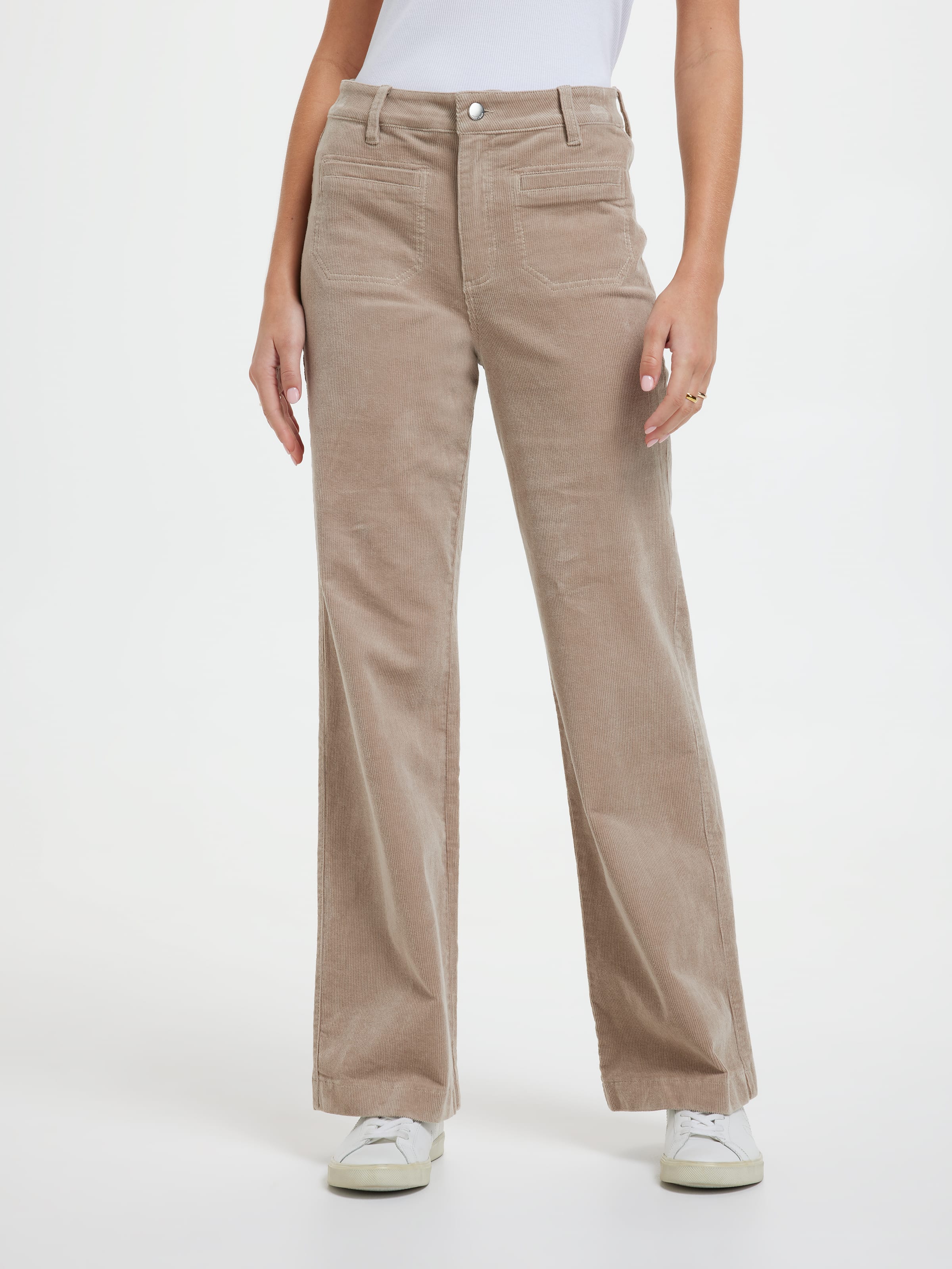 Cord Patch Pocket Wide Leg