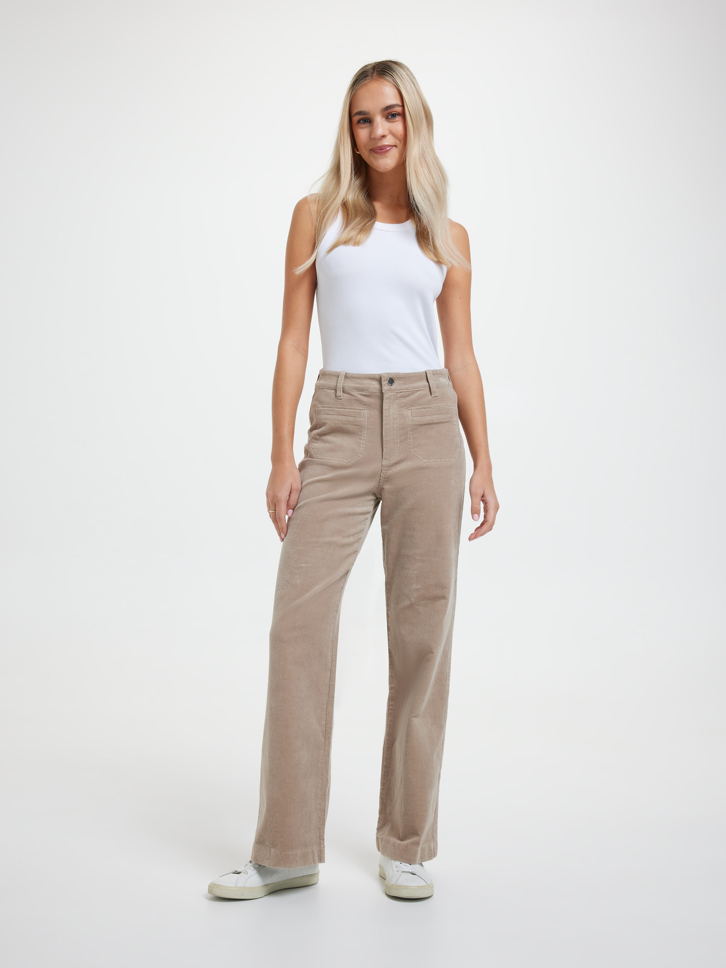 Cord Patch Pocket Wide Leg