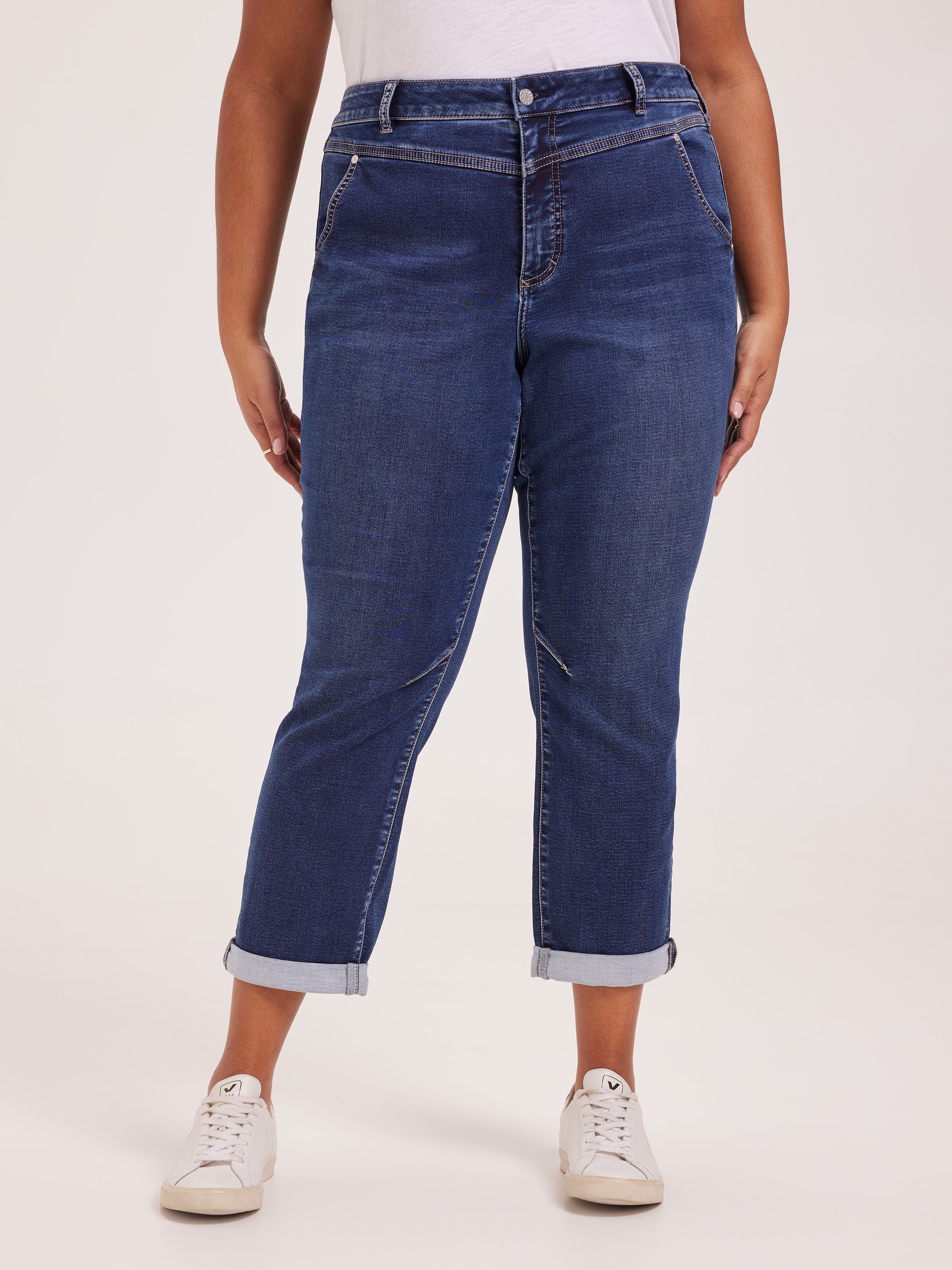 Curve Amaze Yoke Front Boyfriend Jean