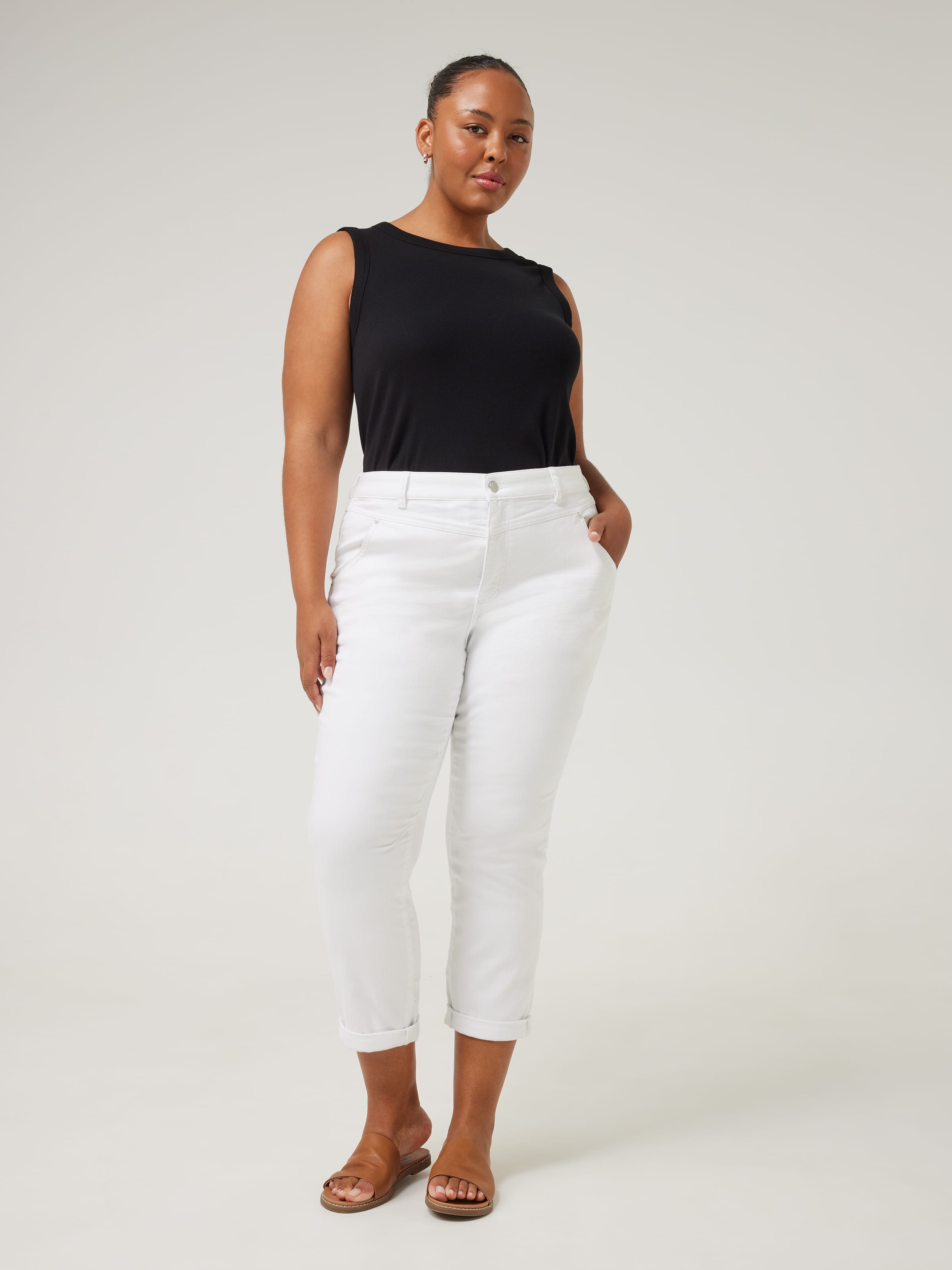 Curve Amaze Yoke Front Boyfriend Jean