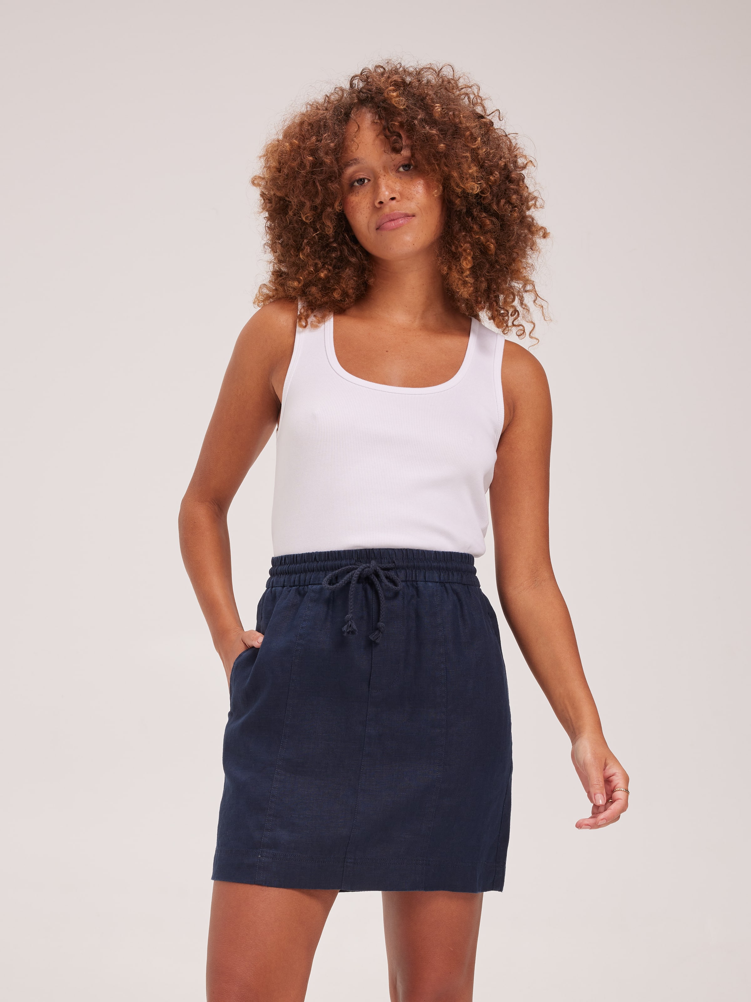 Linen Jog Skirt