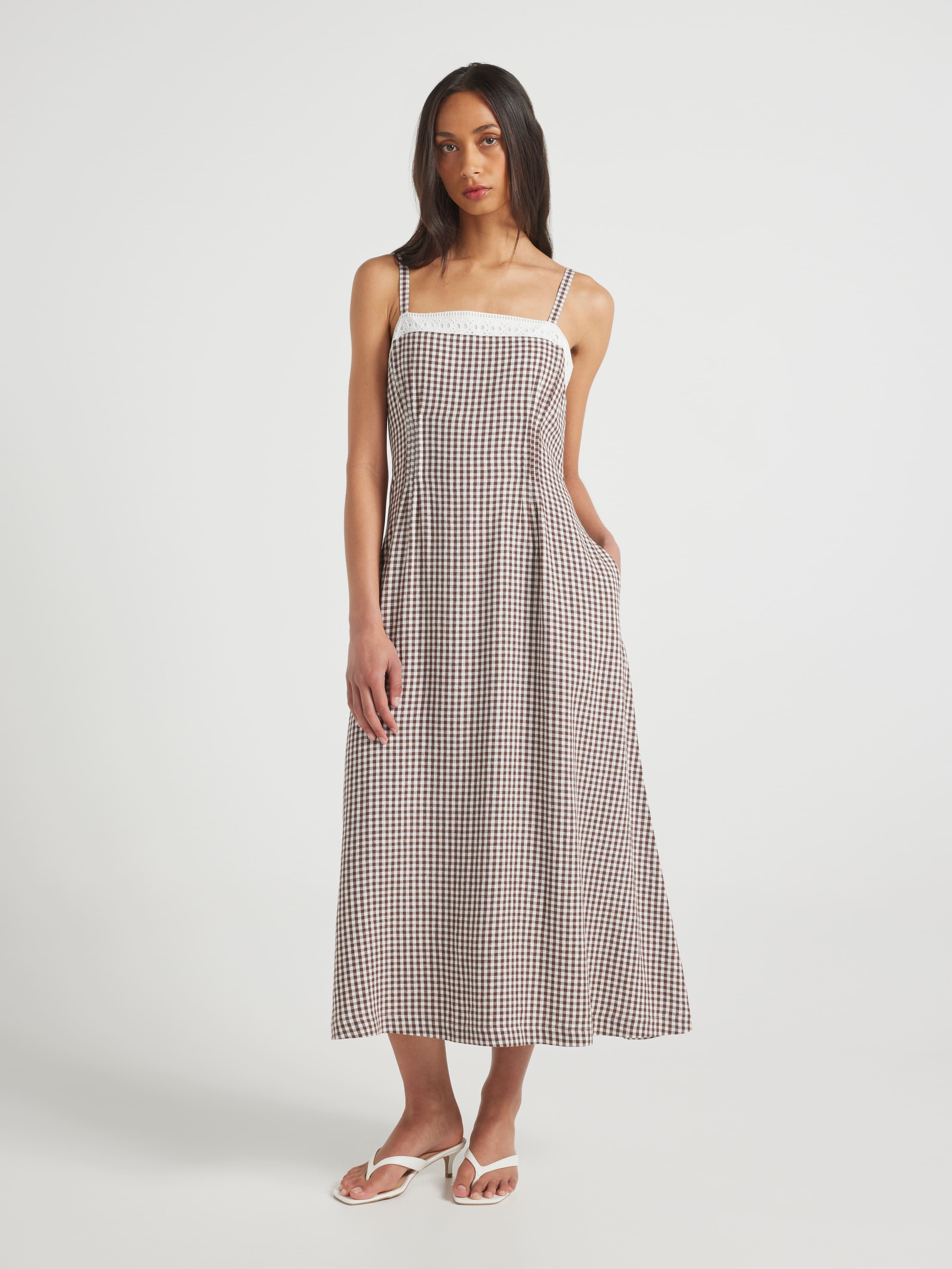 Indigo Pleated Maxi Dress