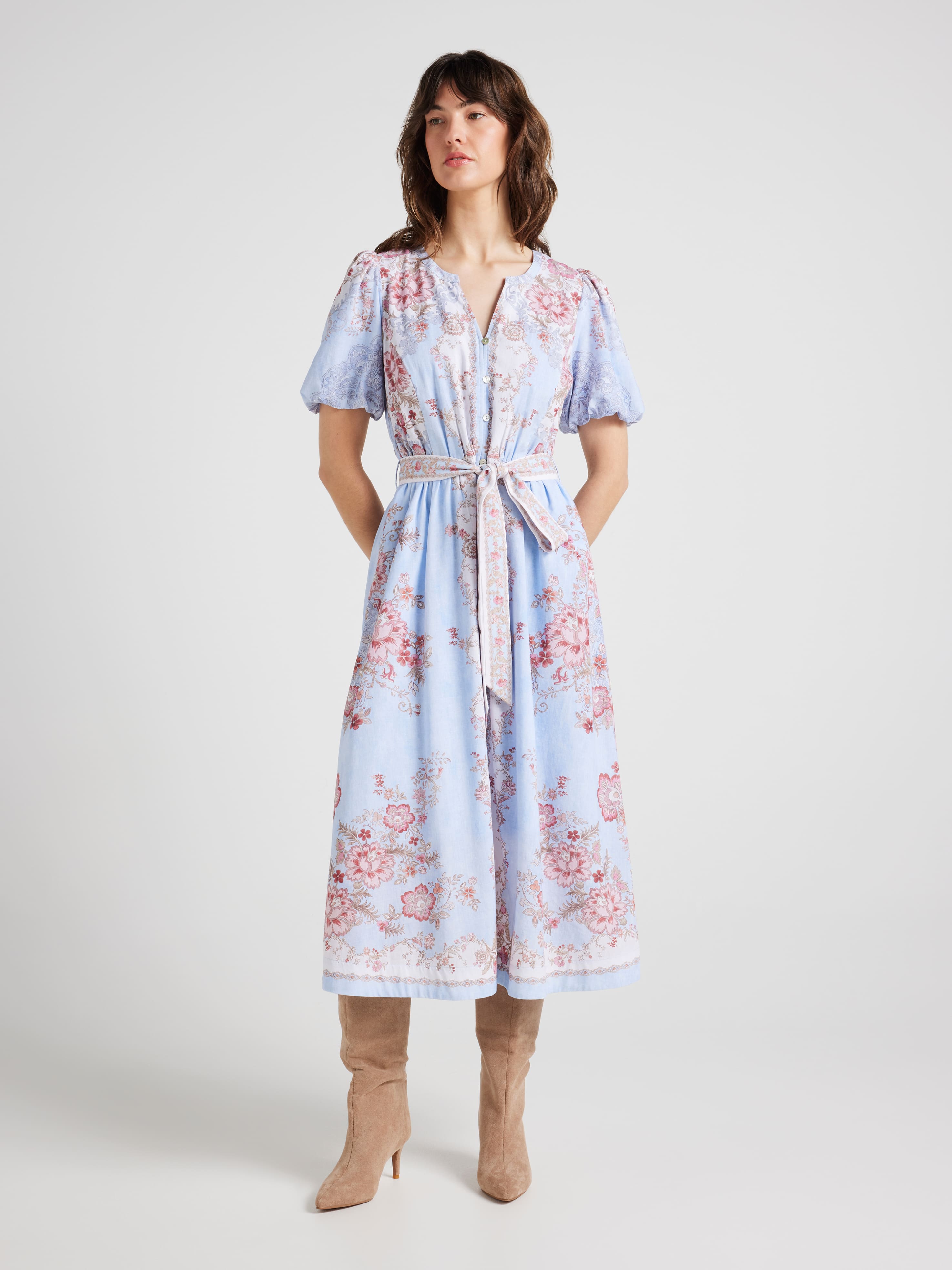 Stella Button Through Midi Dress