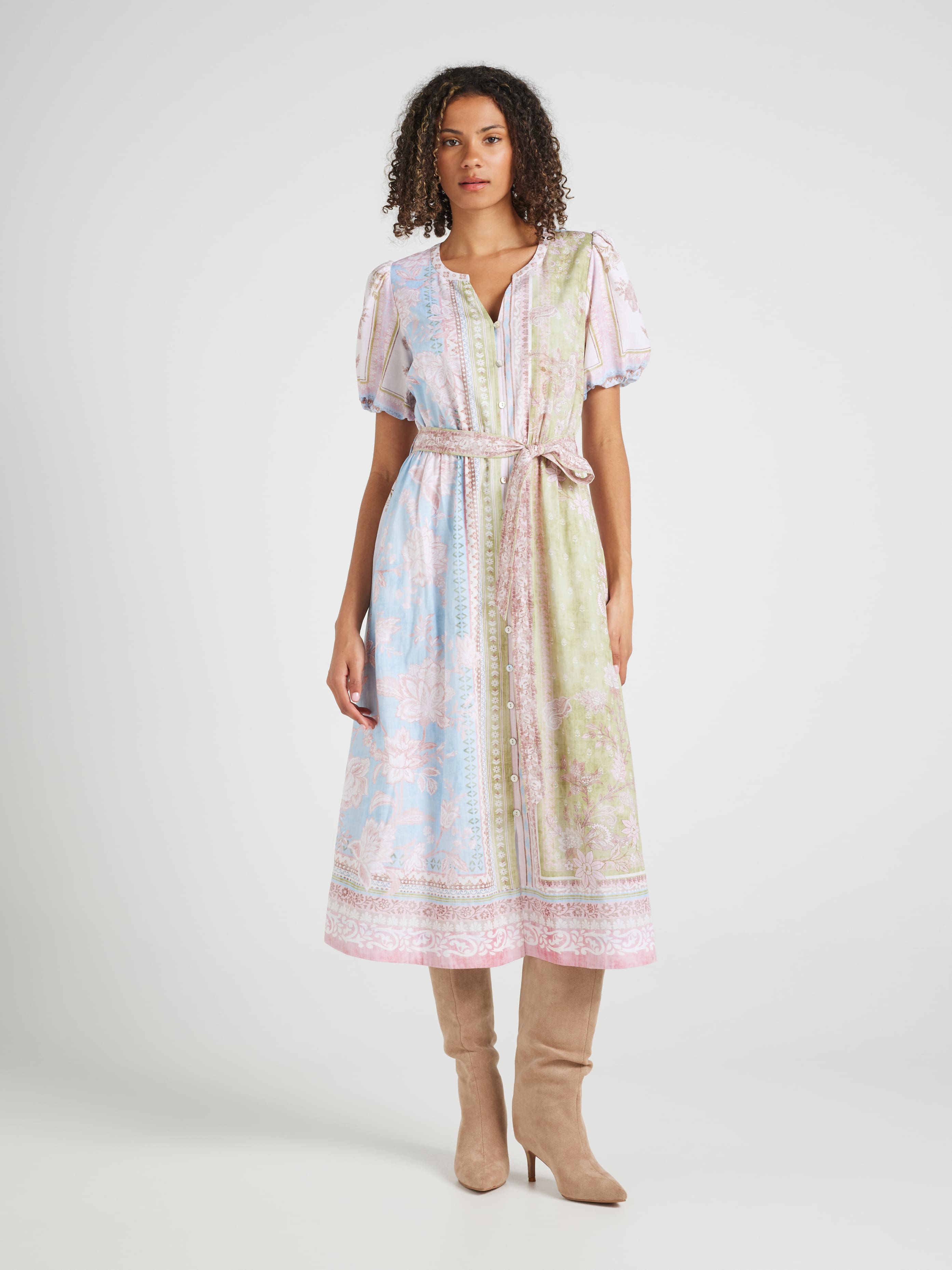 Stella Button Through Midi Dress
