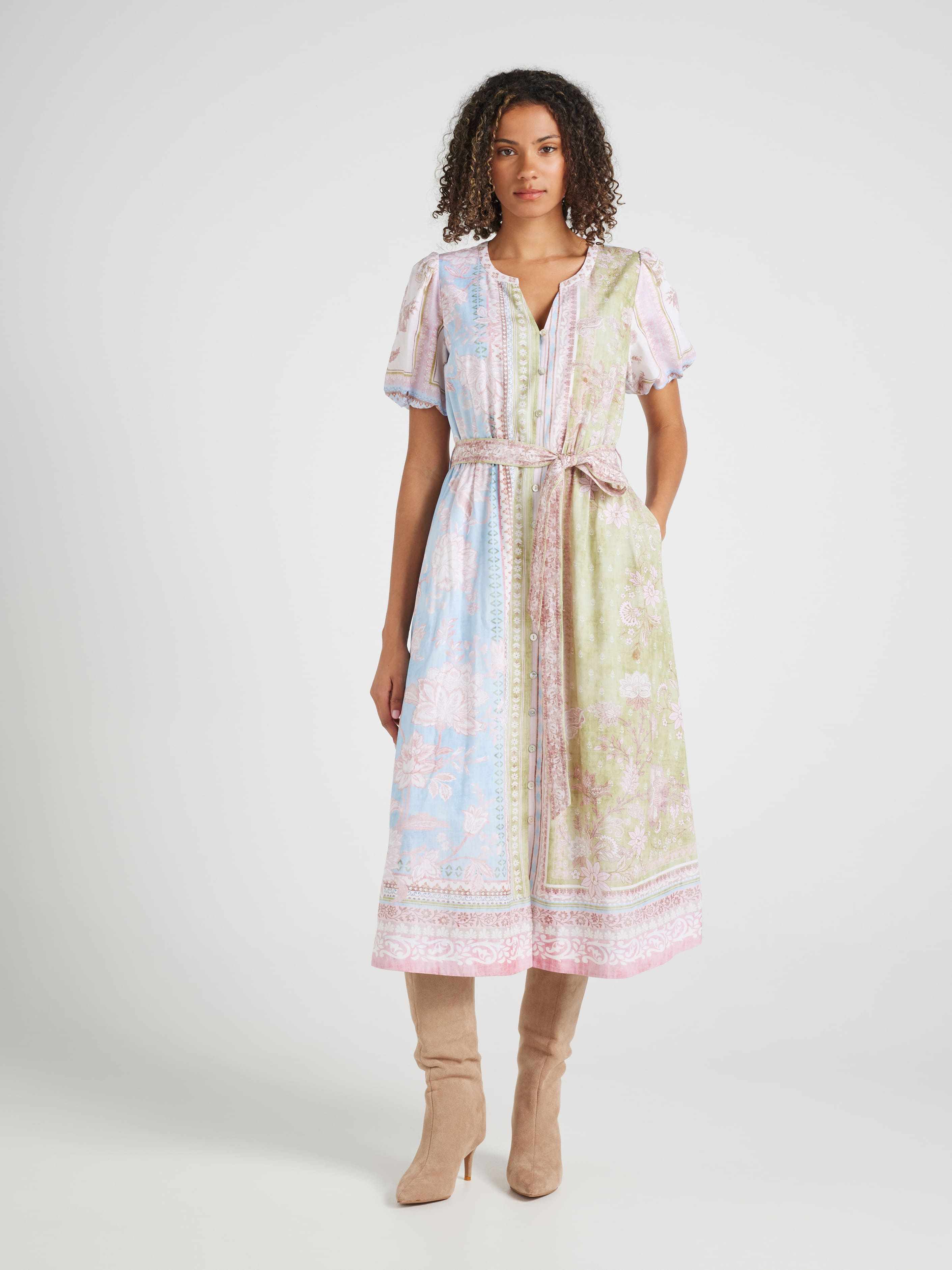 Stella Button Through Midi Dress