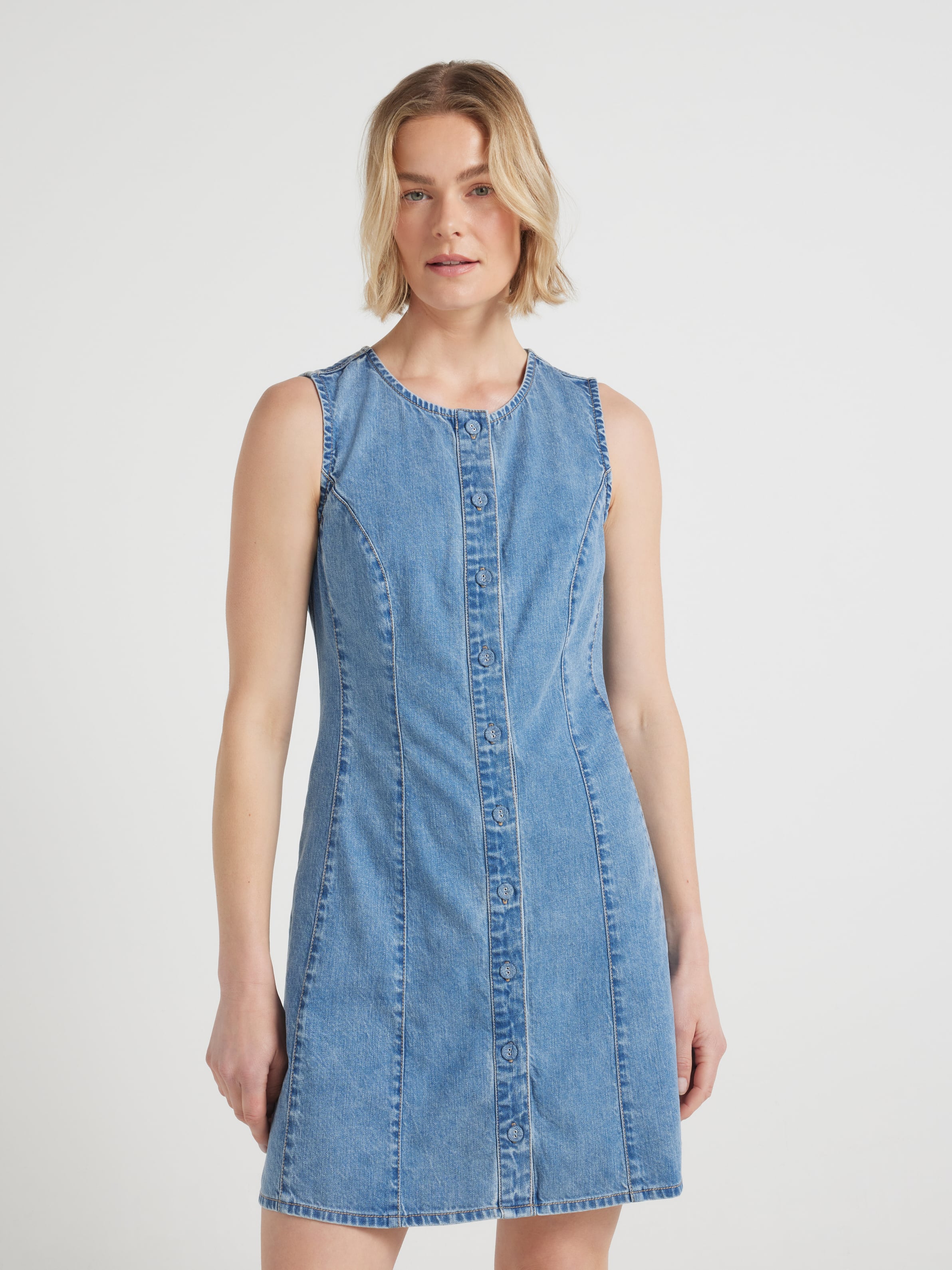 Steph Denim Mini Shift Dress