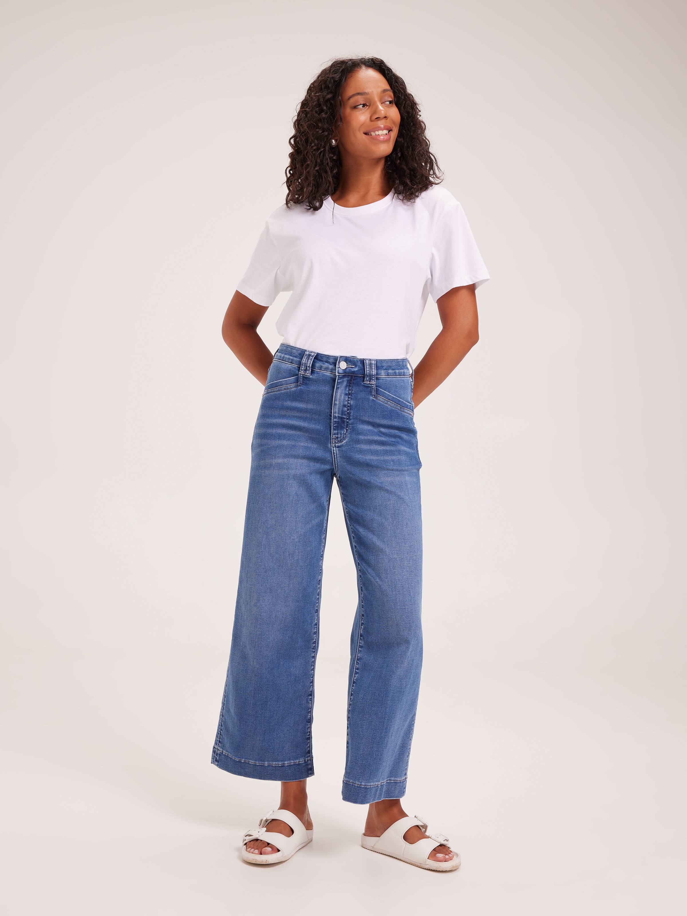 Amaze High Rise Wide Leg Ankle Jean