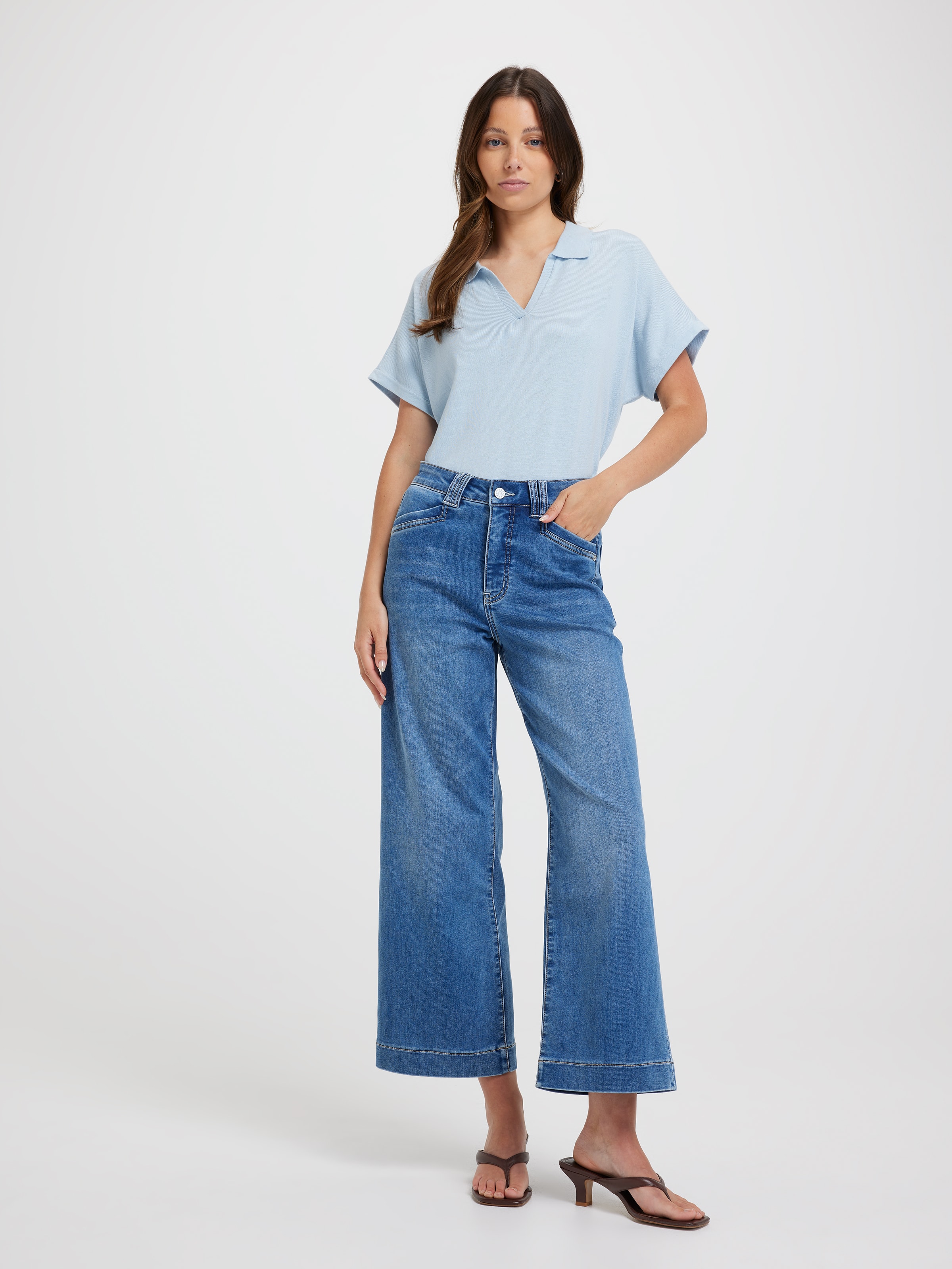 Amaze High Rise Wide Leg Ankle Jean