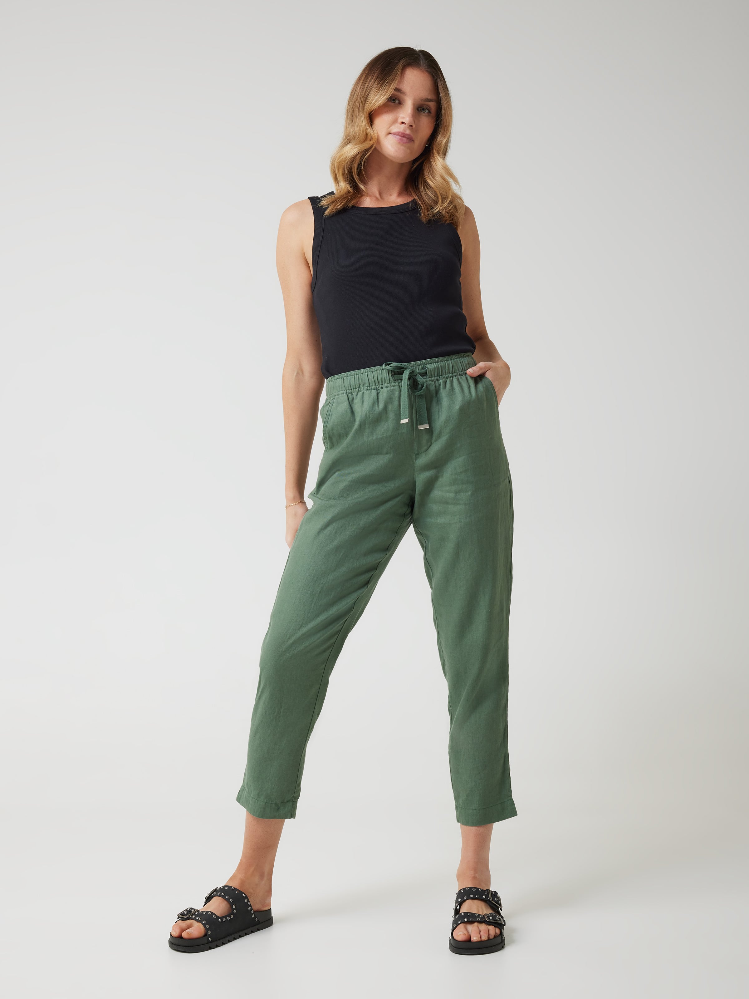 Women's High-Rise Satin Cargo Pants - A New Day Brown 2
