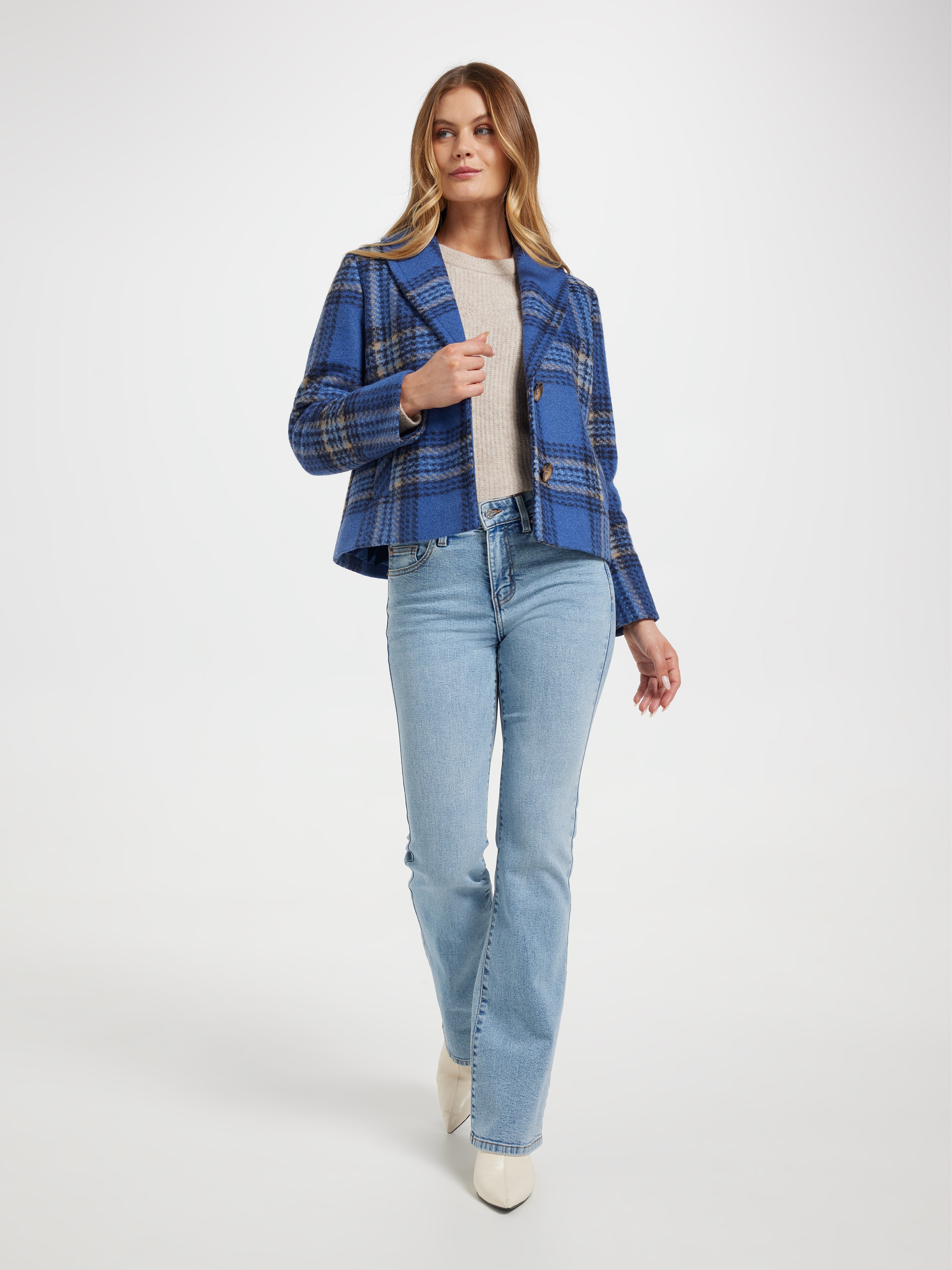 Evelyn Check Coat