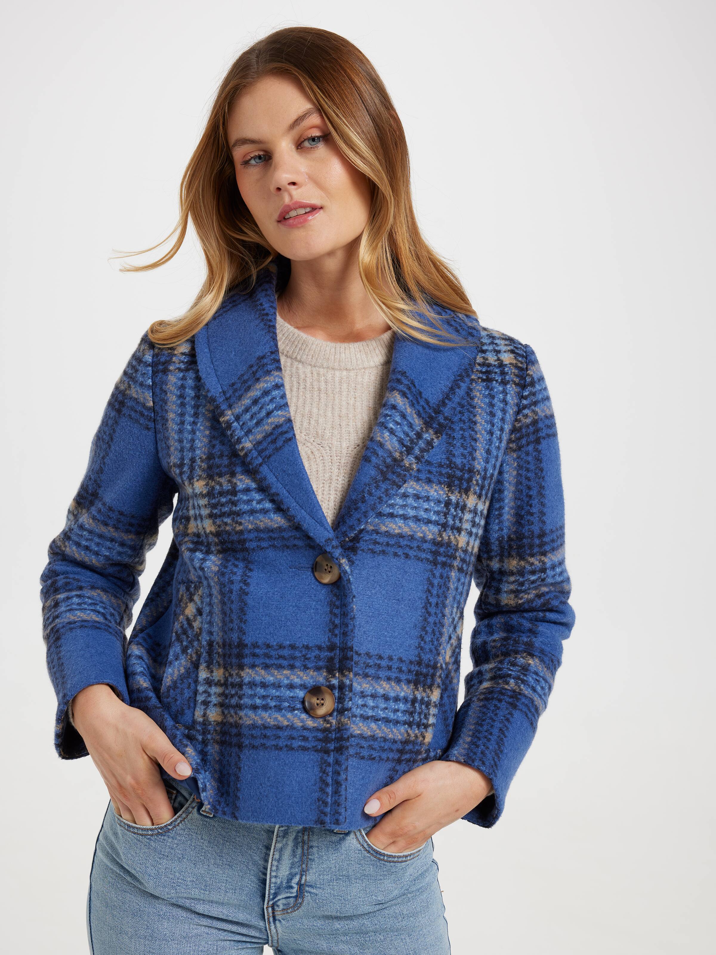 Evelyn Check Coat
