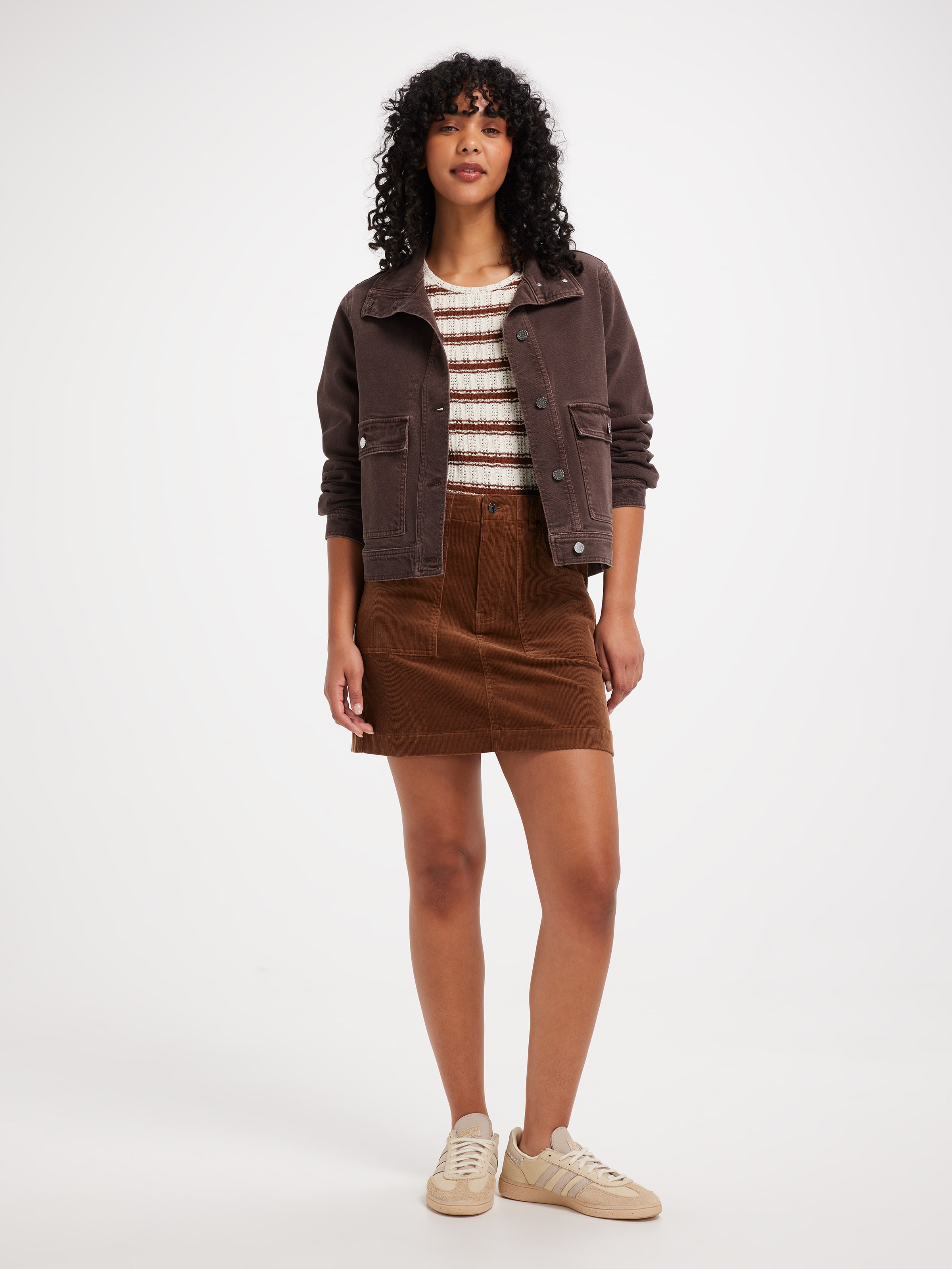 Tara Cord Utility Skirt