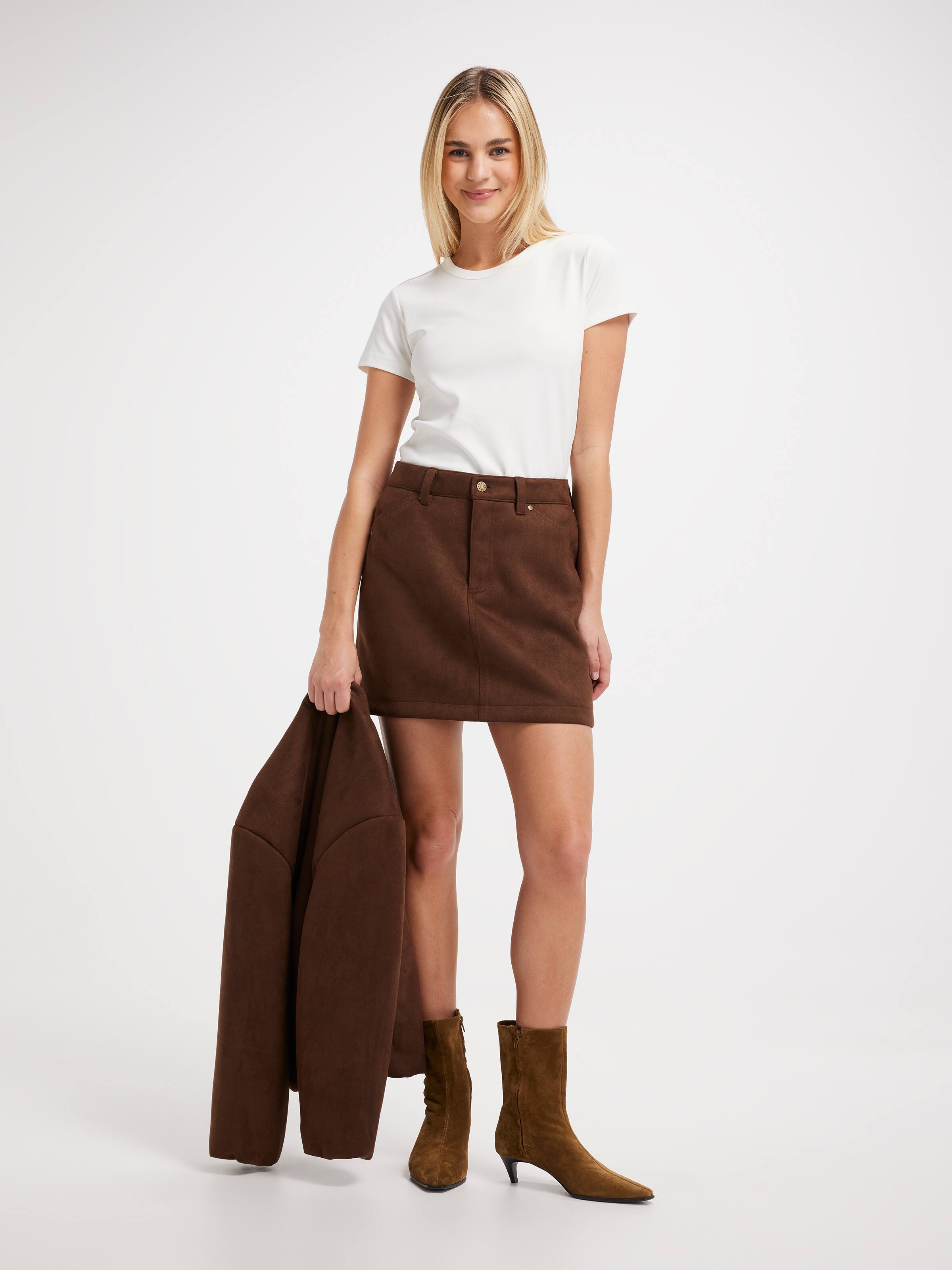 Heidi Suedette Mini Skirt