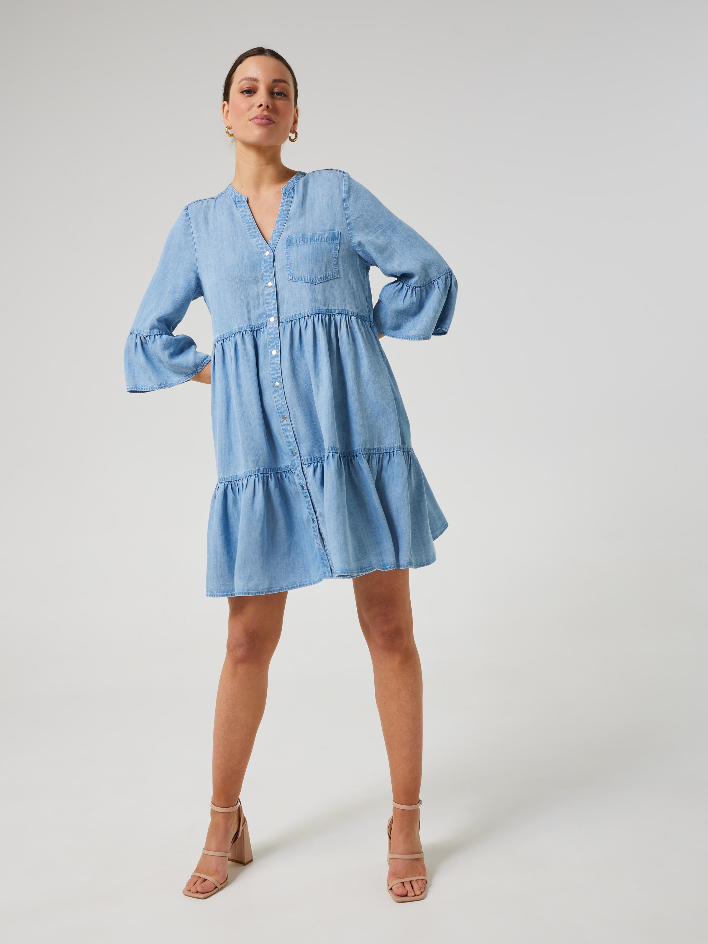 H&m hot sale chambray dress