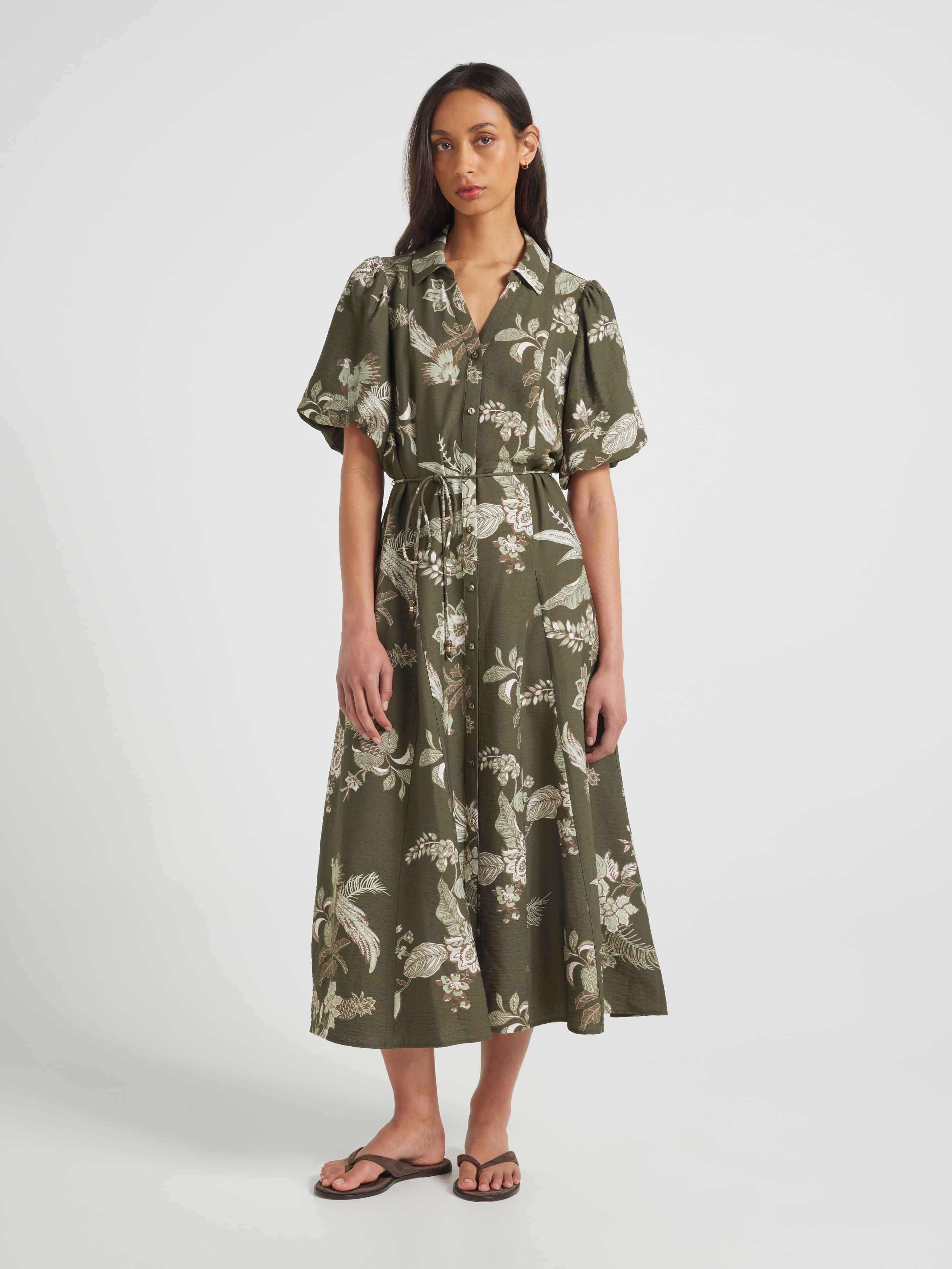 Sadie Puff Sleeve Midi Dress