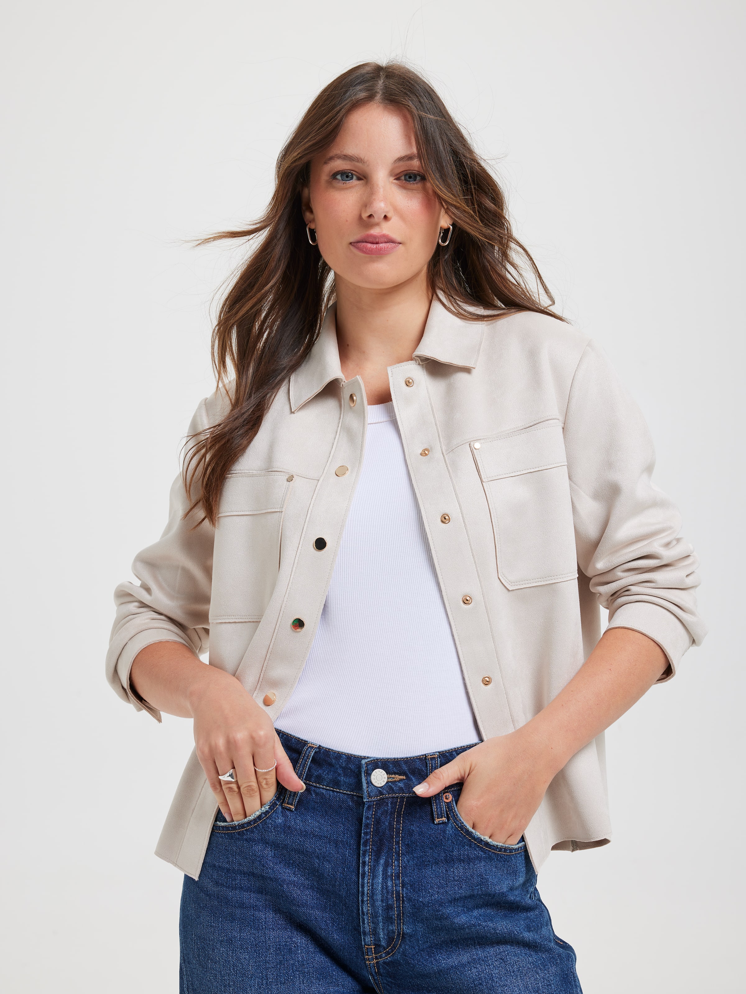 Olivia Suedette Shacket