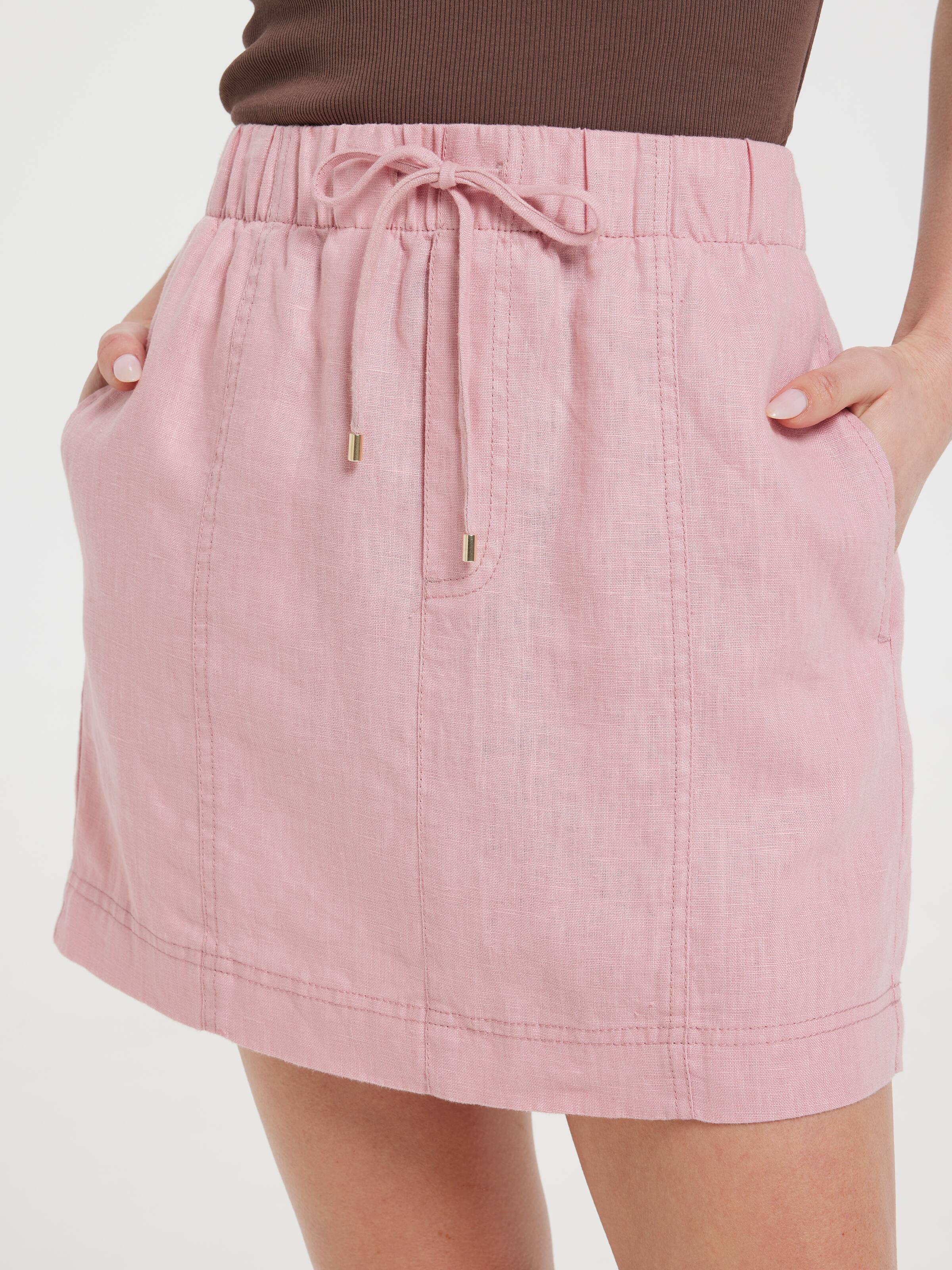 Coco Linen Jog Mini Skirt