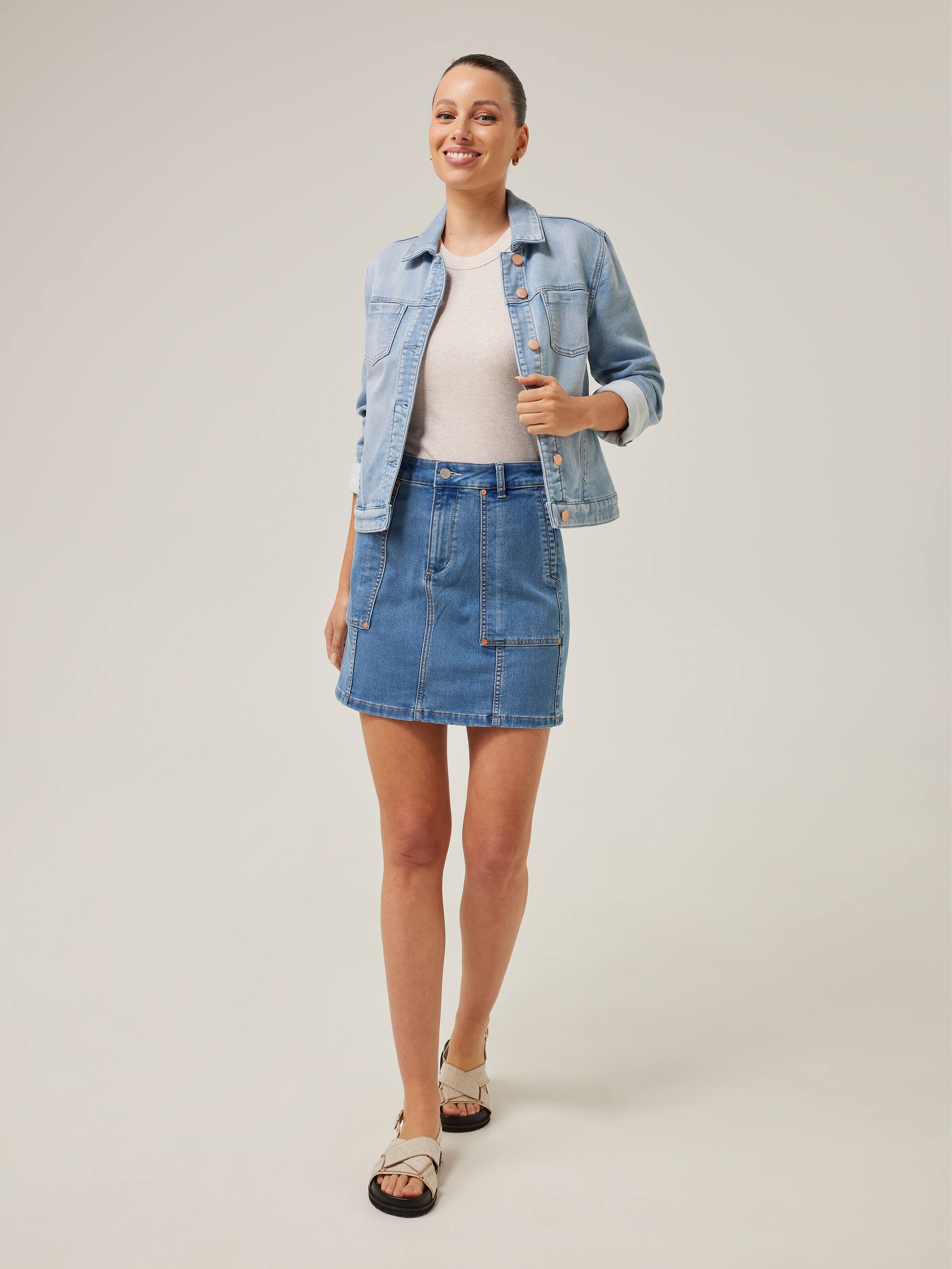 White denim clearance skirt just jeans