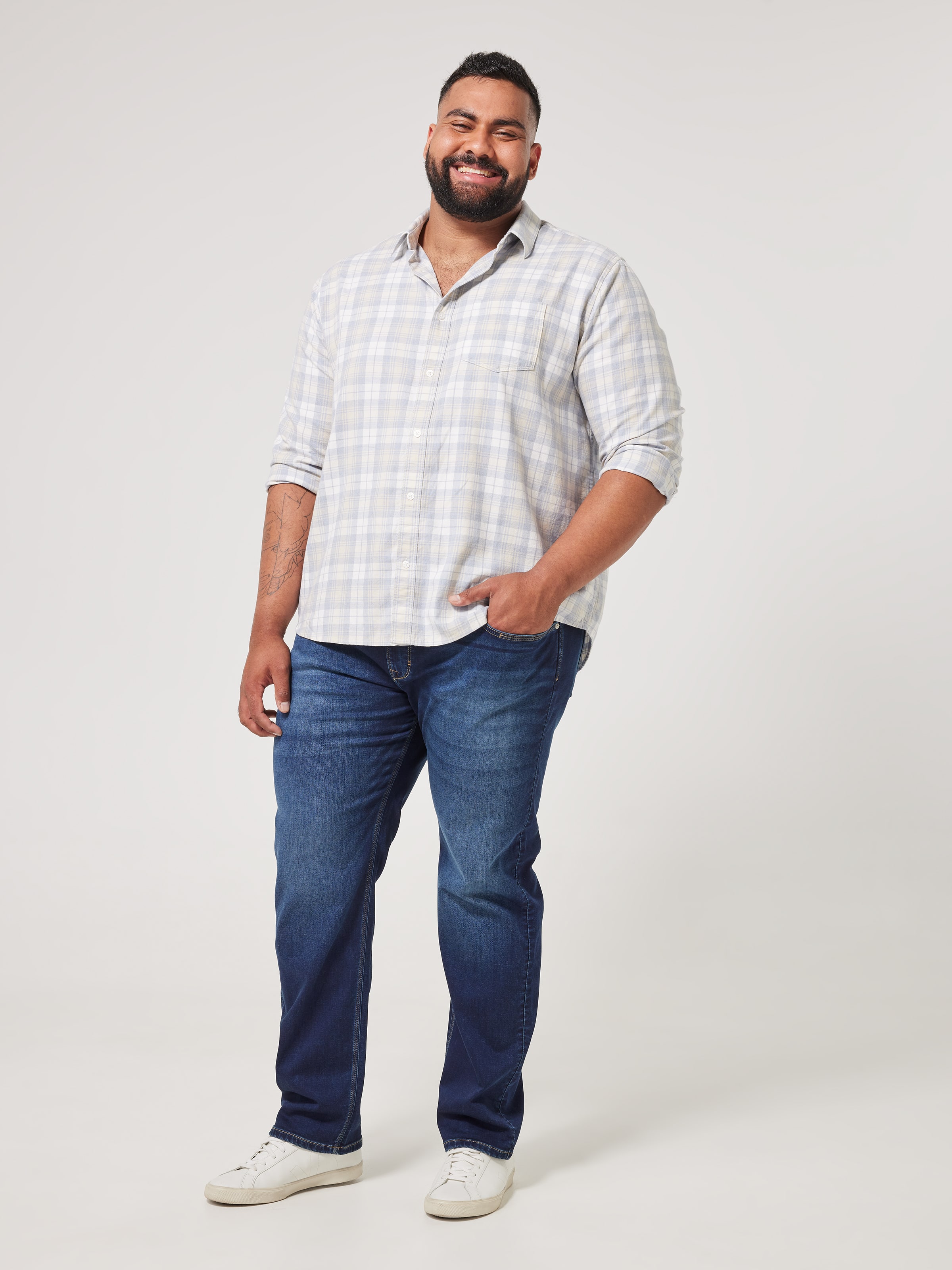 Extended Mega Flex Regular Tapered Jean