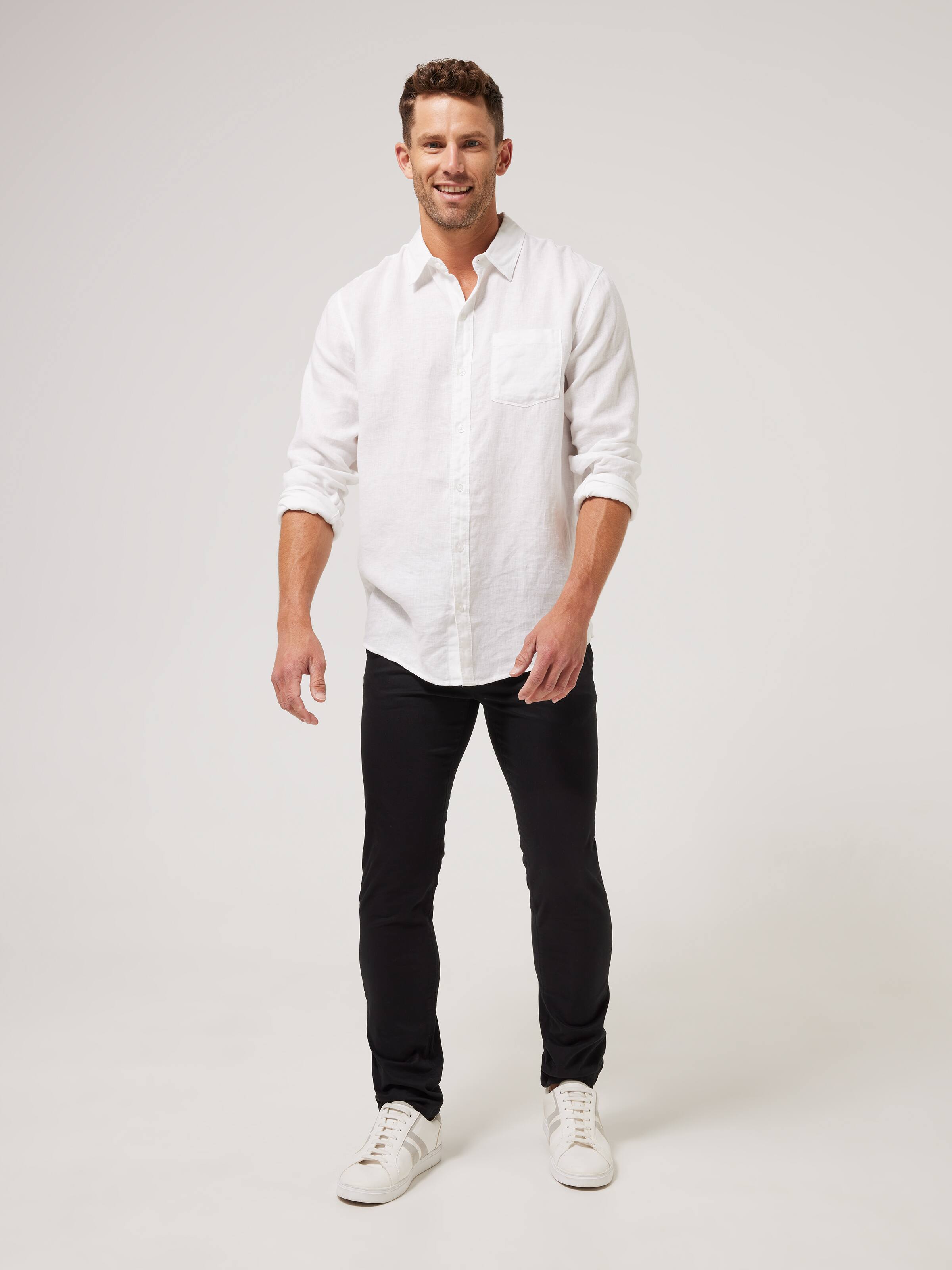 Slant Pocket Slim Straight Pant